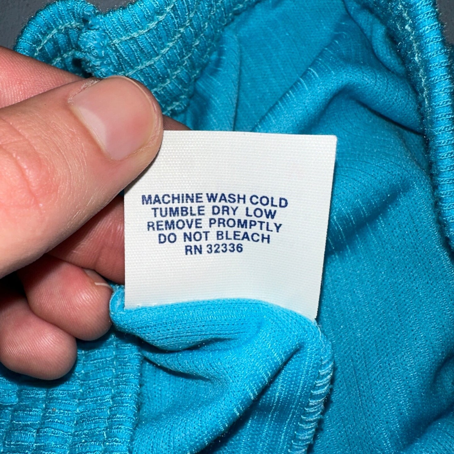 Vintage USA Pants Womens Size M Blue Polyester High Rise Elastic Jogger 1980s 80