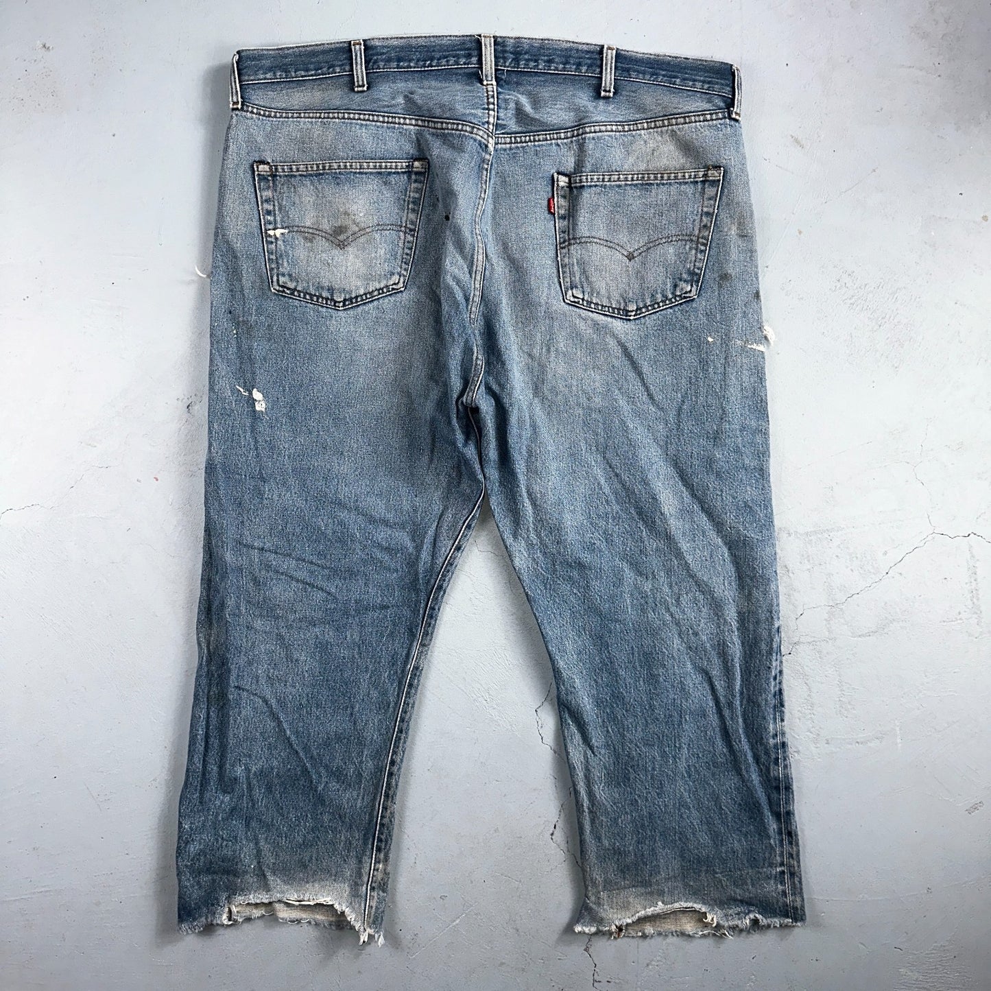 Levis 501 Vintage 80s Redline Selvedge USA XX Jeans Light Wash 48x30 Act 44x26