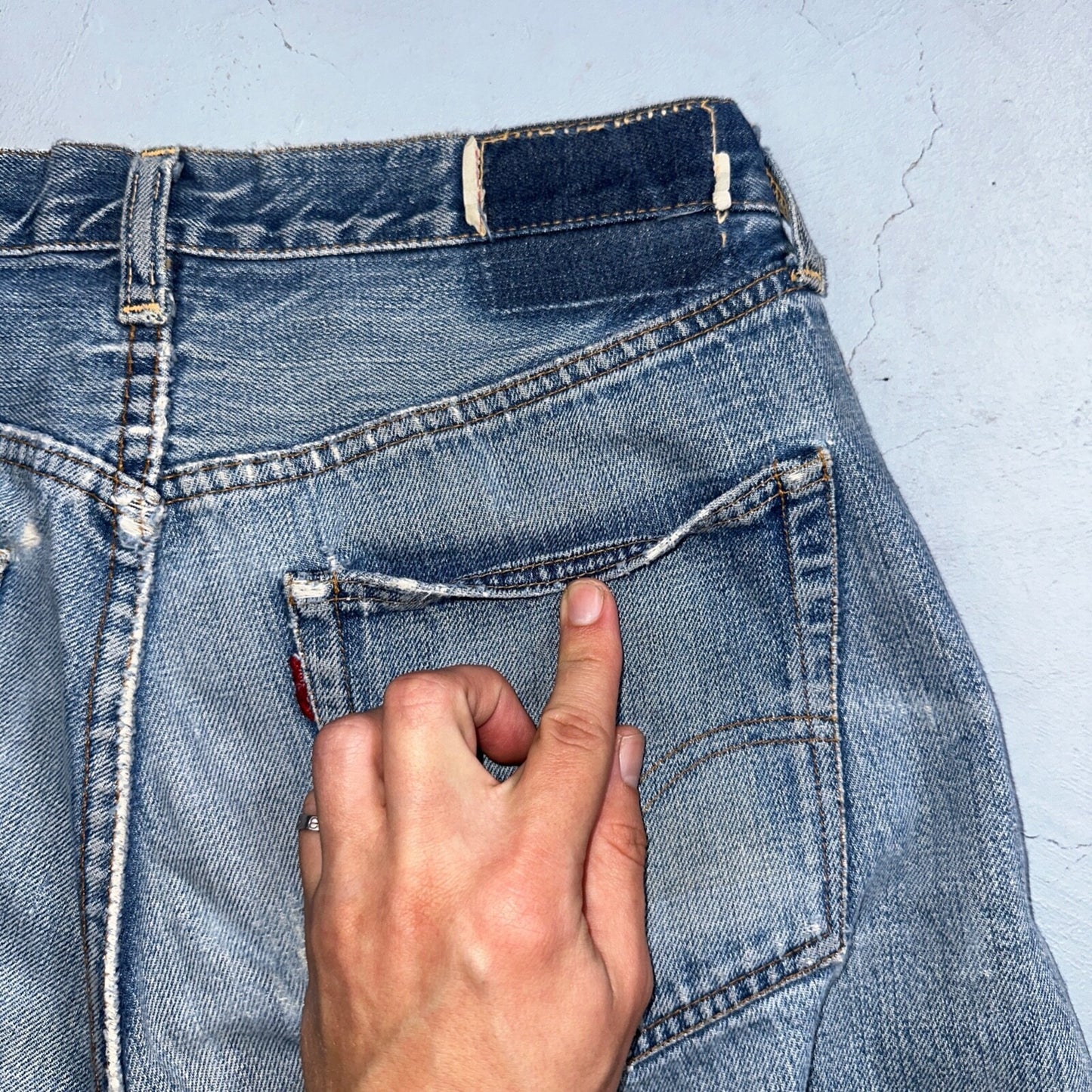 Levis 501 Big E Vintage 60s Redline Selvedge USA XX 1960s Jeans 66 Act 28x28