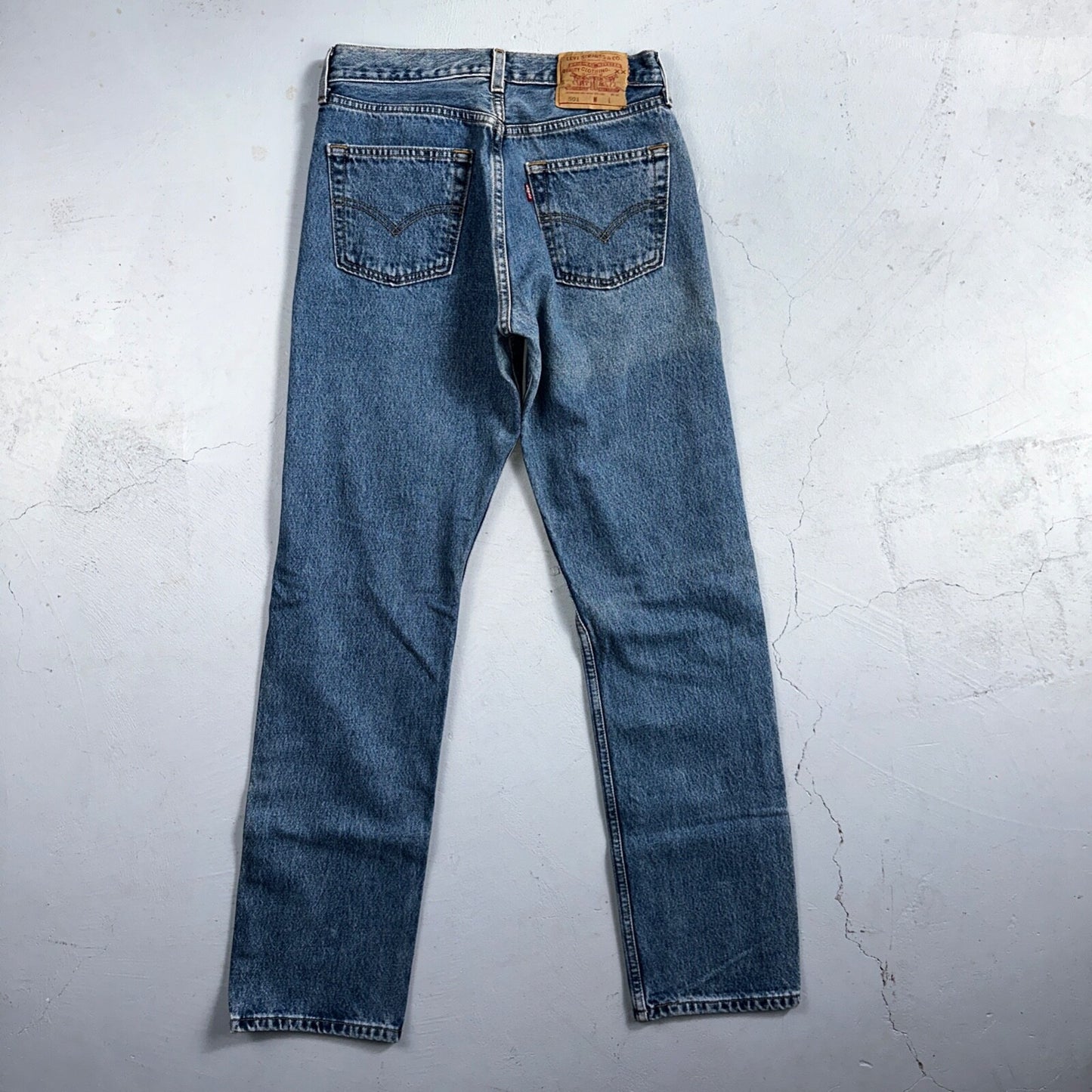 Levis 501 Vintage 90s Mexico XX Straight Leg Jeans 29x32 Y2K Med Wash Act 27x30