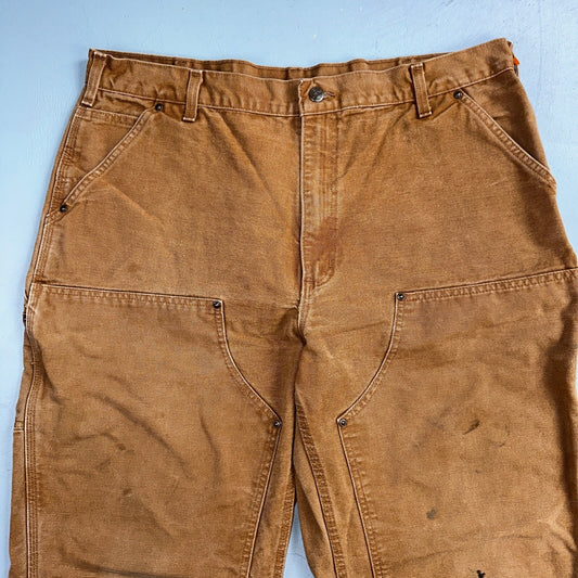 Carhartt VTG Double Knee Carpenter Pants B01 B136 BRN Brown 40x30 Act 38x29