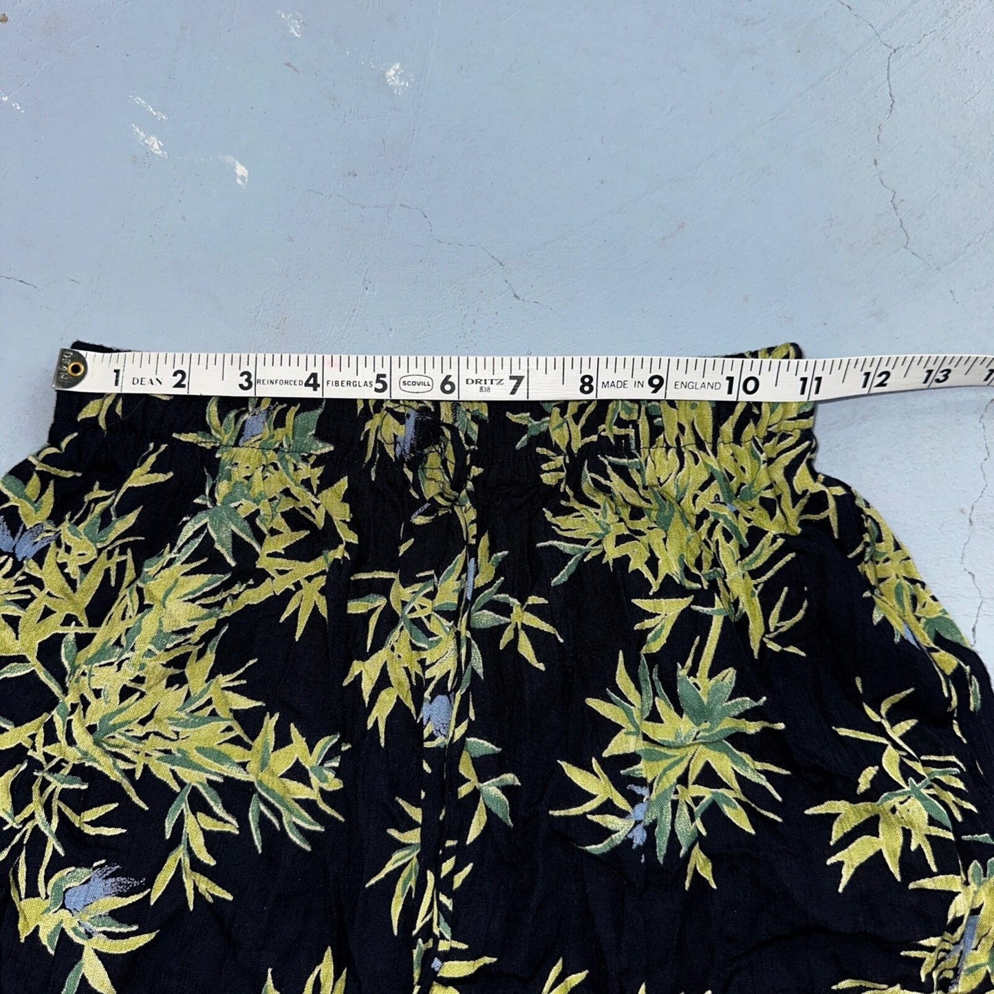 Clio VTG 2 Piece Set Blouse Shirt Pants Rayon Hawaiian Floral Boho Chic 1980s