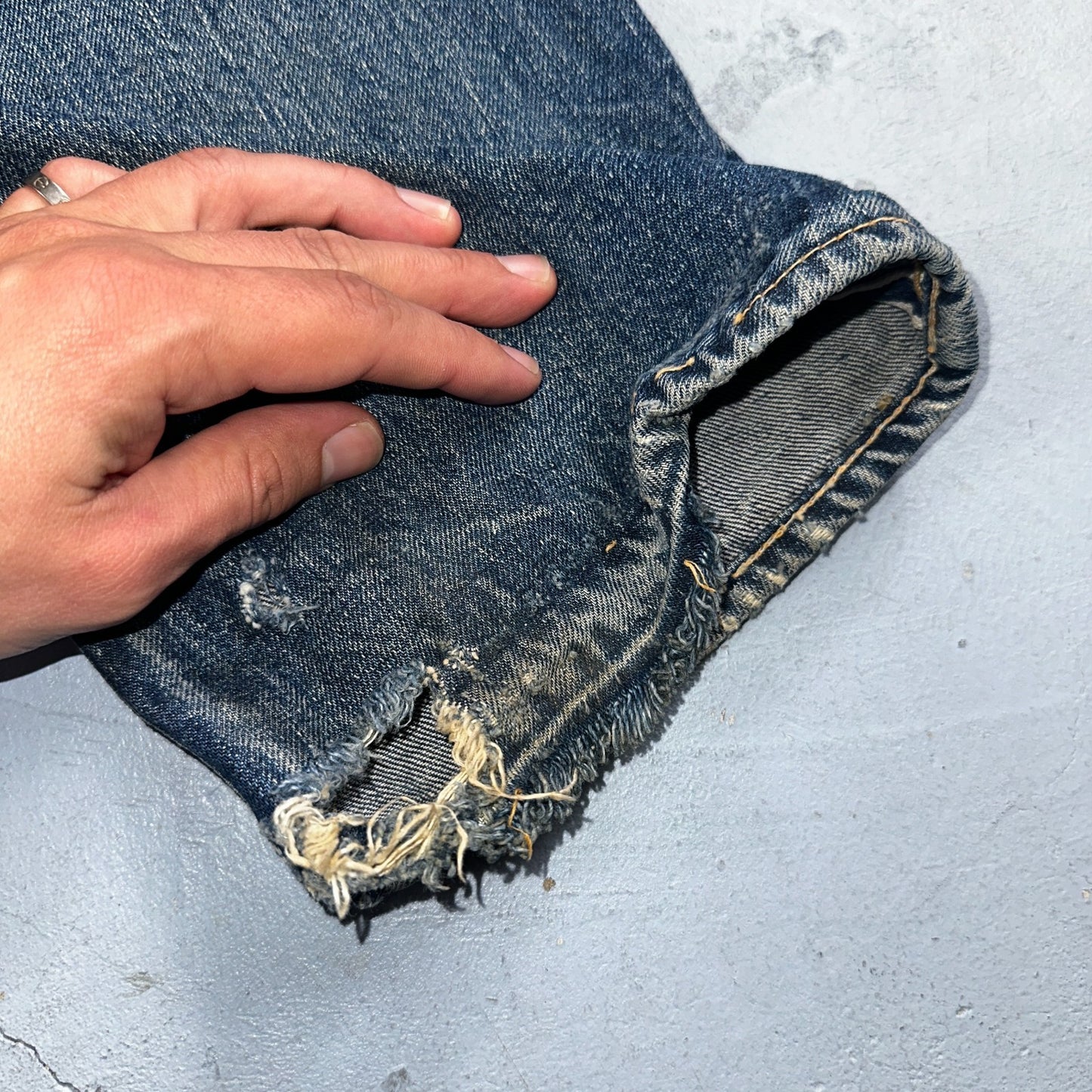 Levis 501 XX Big E Vintage 40s Redline Selvedge USA XX 1940s 50s Jeans 27x27