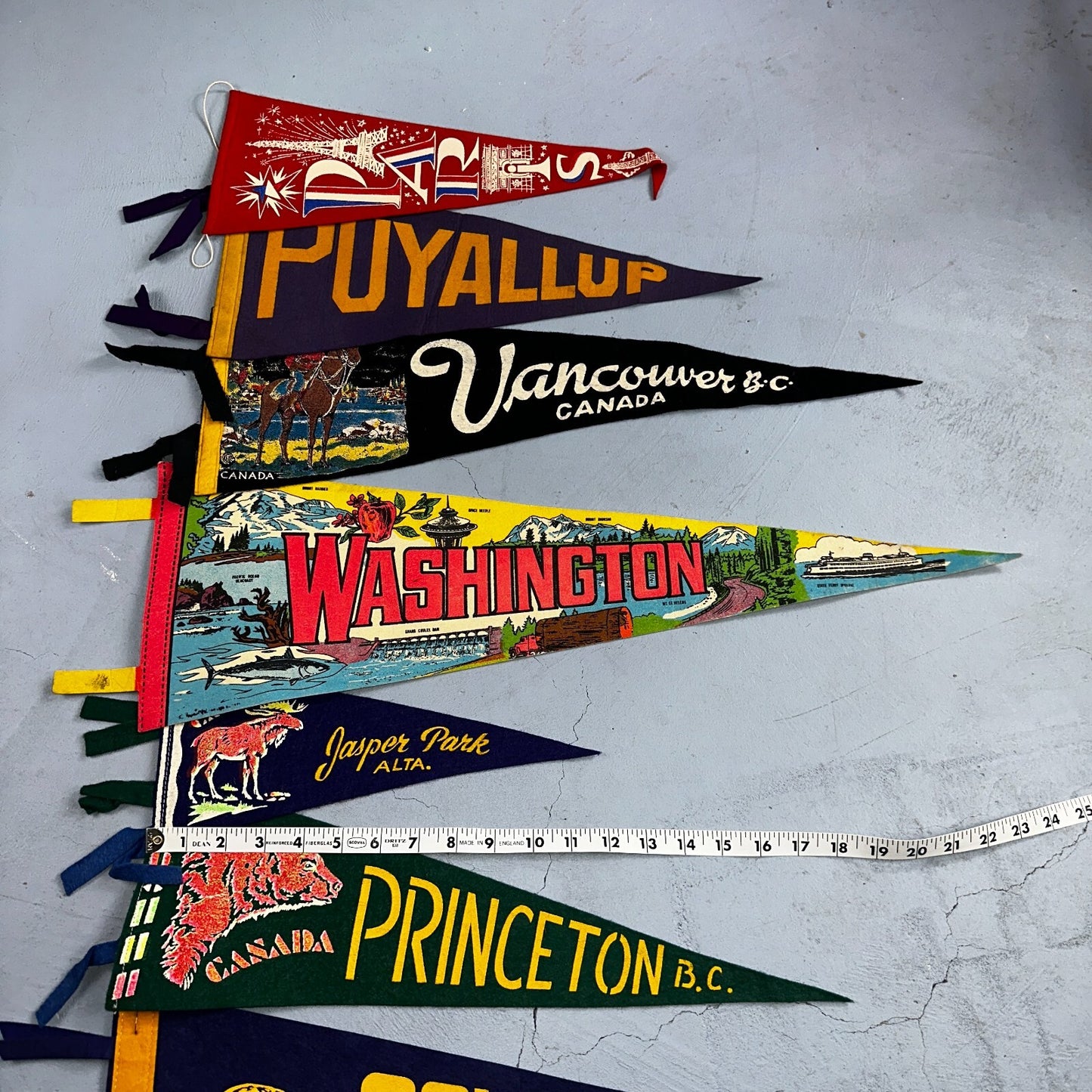VTG Pennant 1930s 1940s Princeton Collection of 9 Lot Rare Football Antique