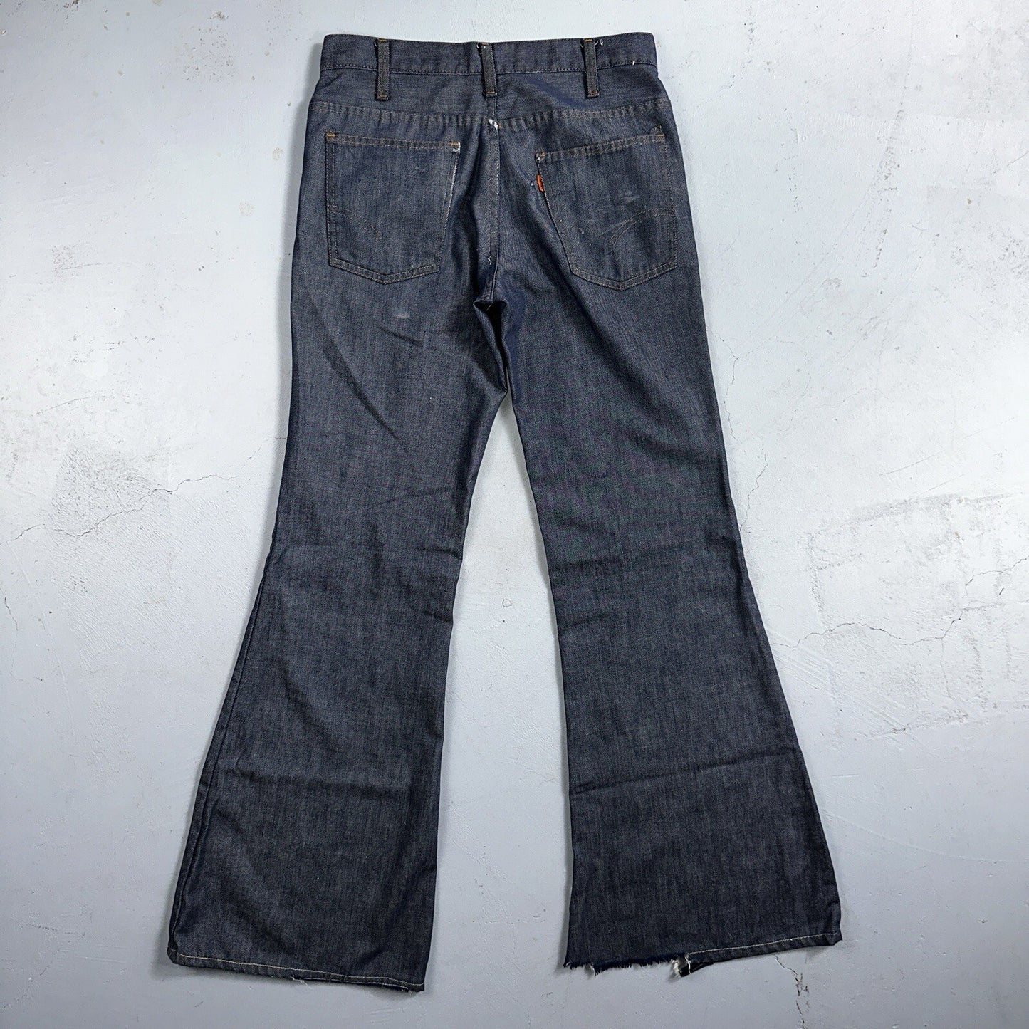 Levis 684 Orange Tab VTG Big Bell Dark Wash Bell Bottom Flare Jeans Sz 29x32