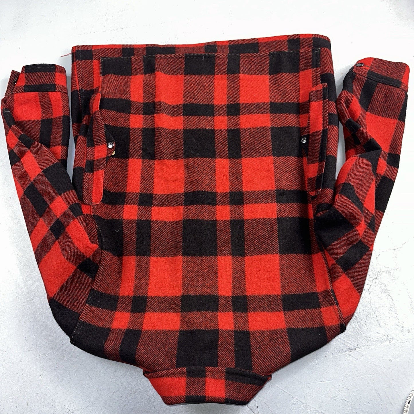 Filson Union 1940s Wool Mackinaw Cruiser Jacket Red Plaid VTG USA 40s 50s Rare