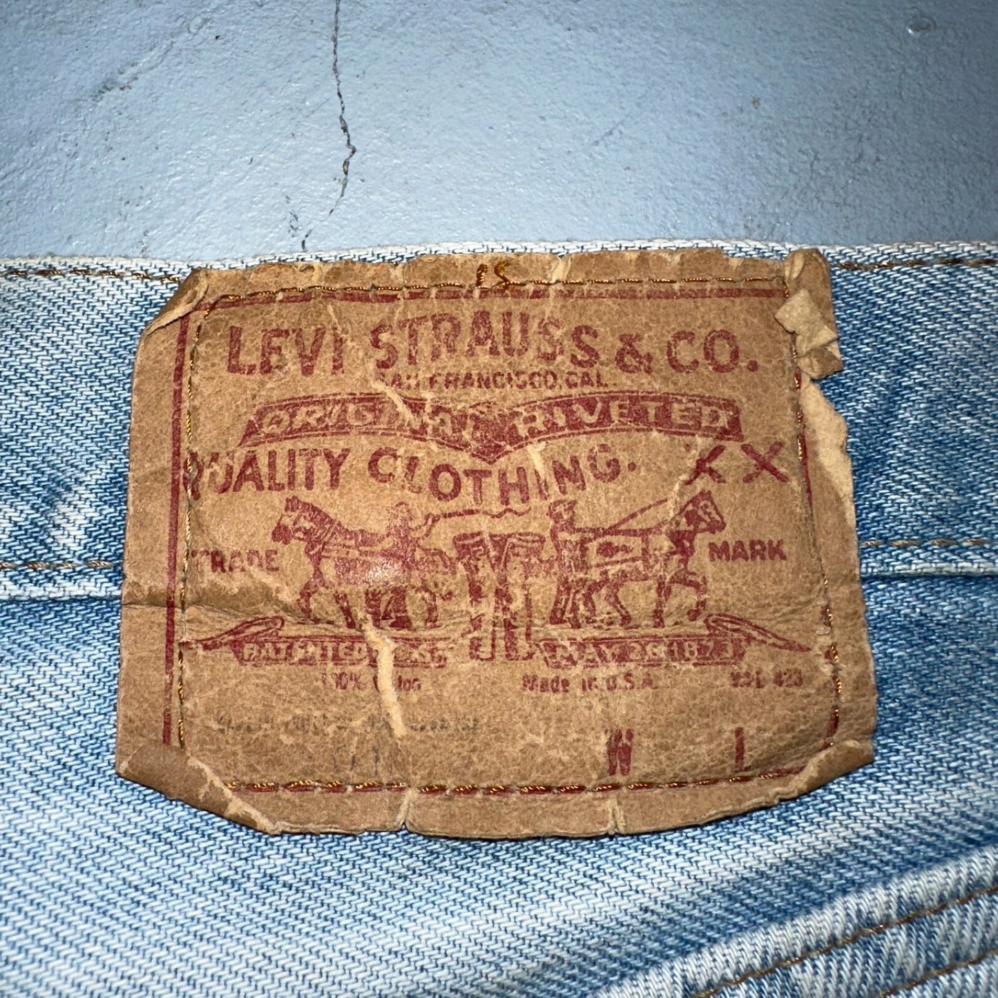 Levis 501 Vintage 80s Redline Selvedge USA XX Jeans Light Wash 1980s Act 29x30