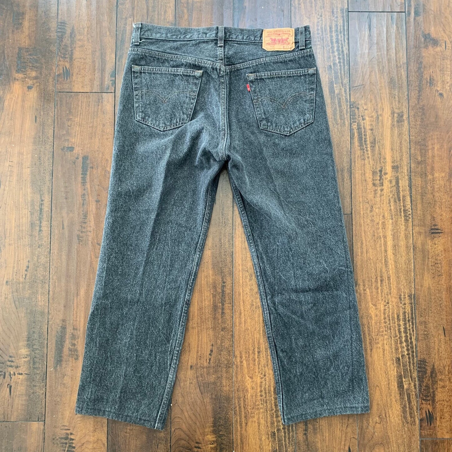 Levis 501 Vintage 90s Straight Leg XX USA Jeans 36x30 Black Wash Act 32x26