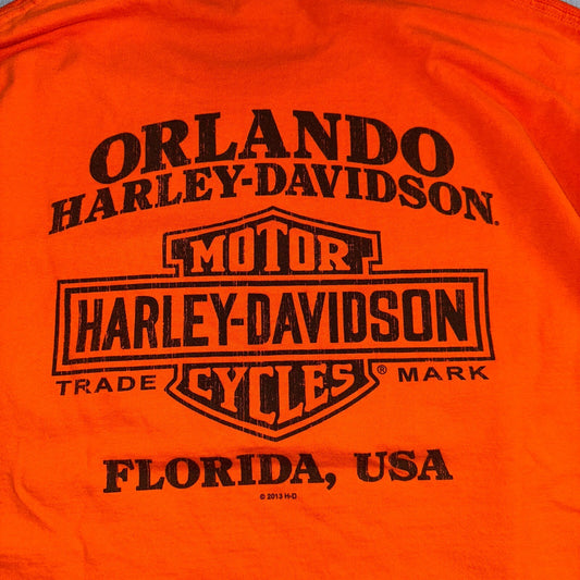 Harley Davidson Orlando Florida VTG T Shirt Motorcycle Bike Graphic Y2K Ride