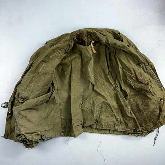 VTG US ARMY M-65 Field Jacket Coat Cold Weather Mans OG-107 Vietnam 70s Medium