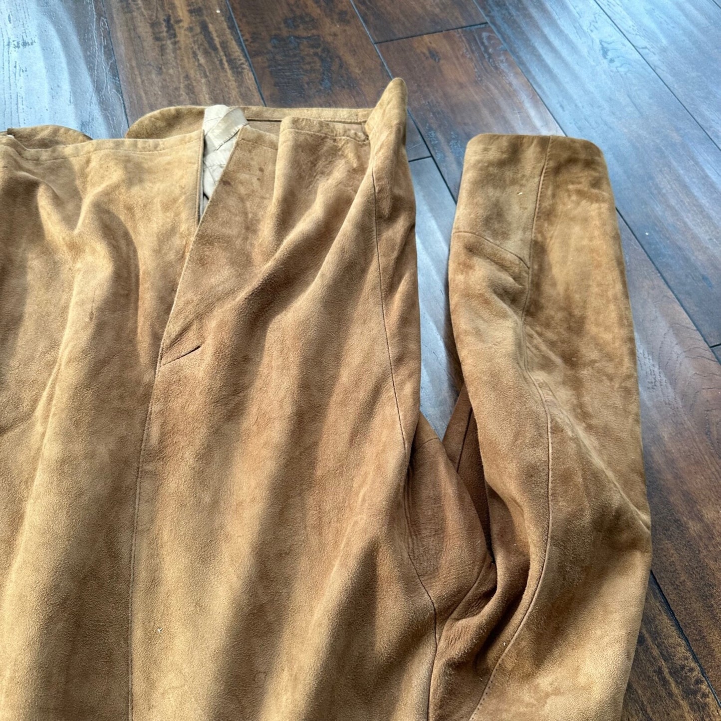 Remy Vintage Brown Suede Leather Jacket Blazer 42 80s 70s Winter Cool Rockabilly