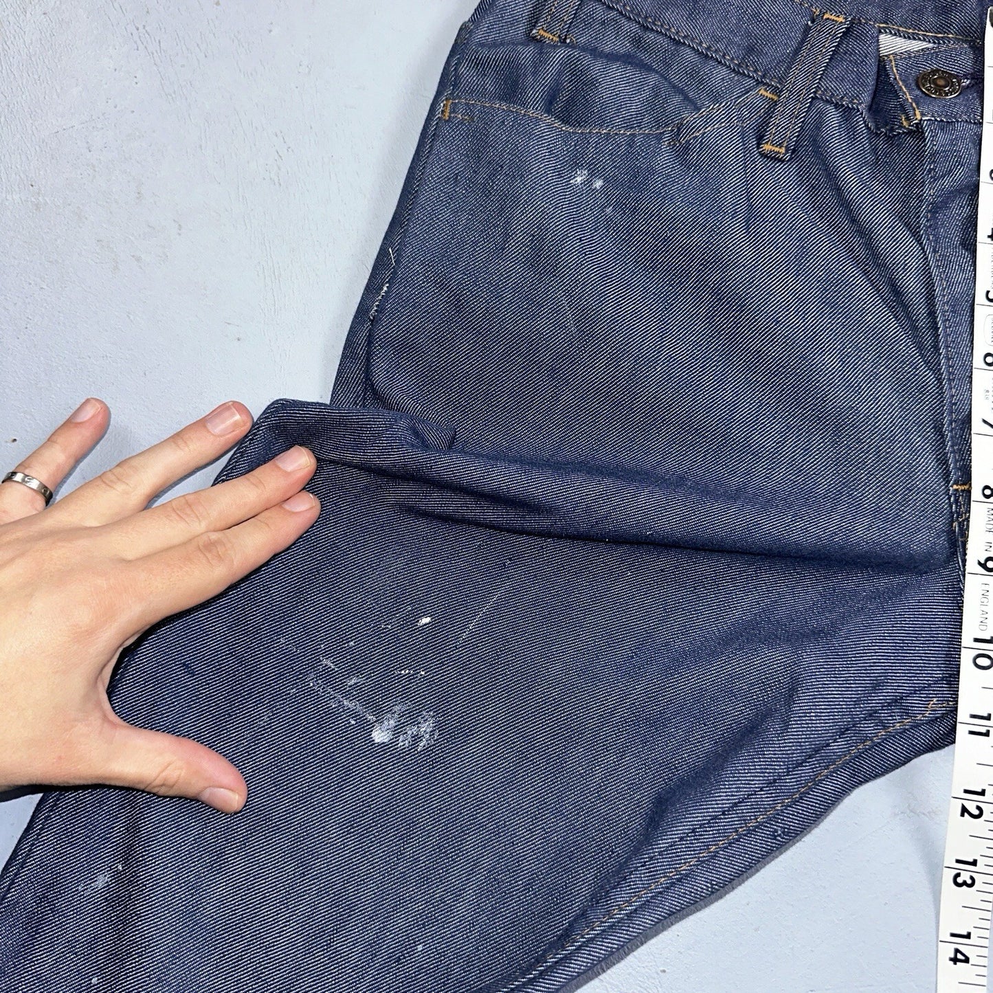 Levis 684 Orange Tab VTG Big Bell Dark Wash Bell Bottom Flare Jeans Sz 29x32