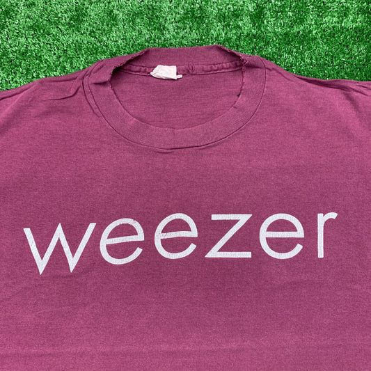 Weezer 90s Vintage T Shirt Album Promo Nirvana Rap Band Music Maroon 1994