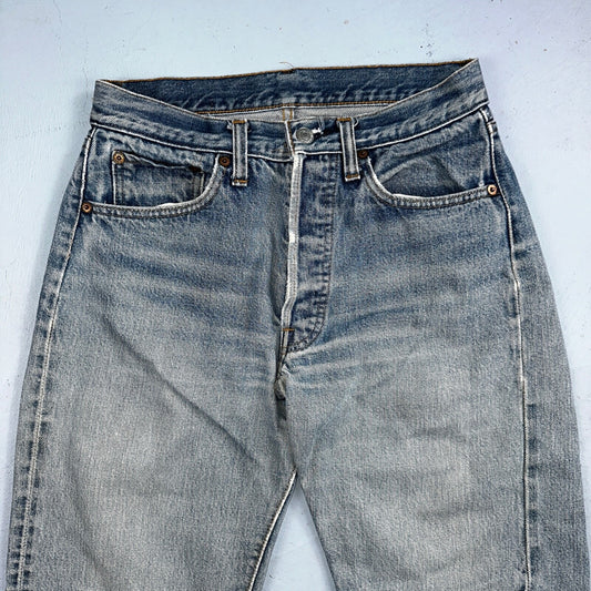 Levis 501 Vintage 80s Redline Selvedge USA XX Jeans Light Wash 30x36 Act 27x31