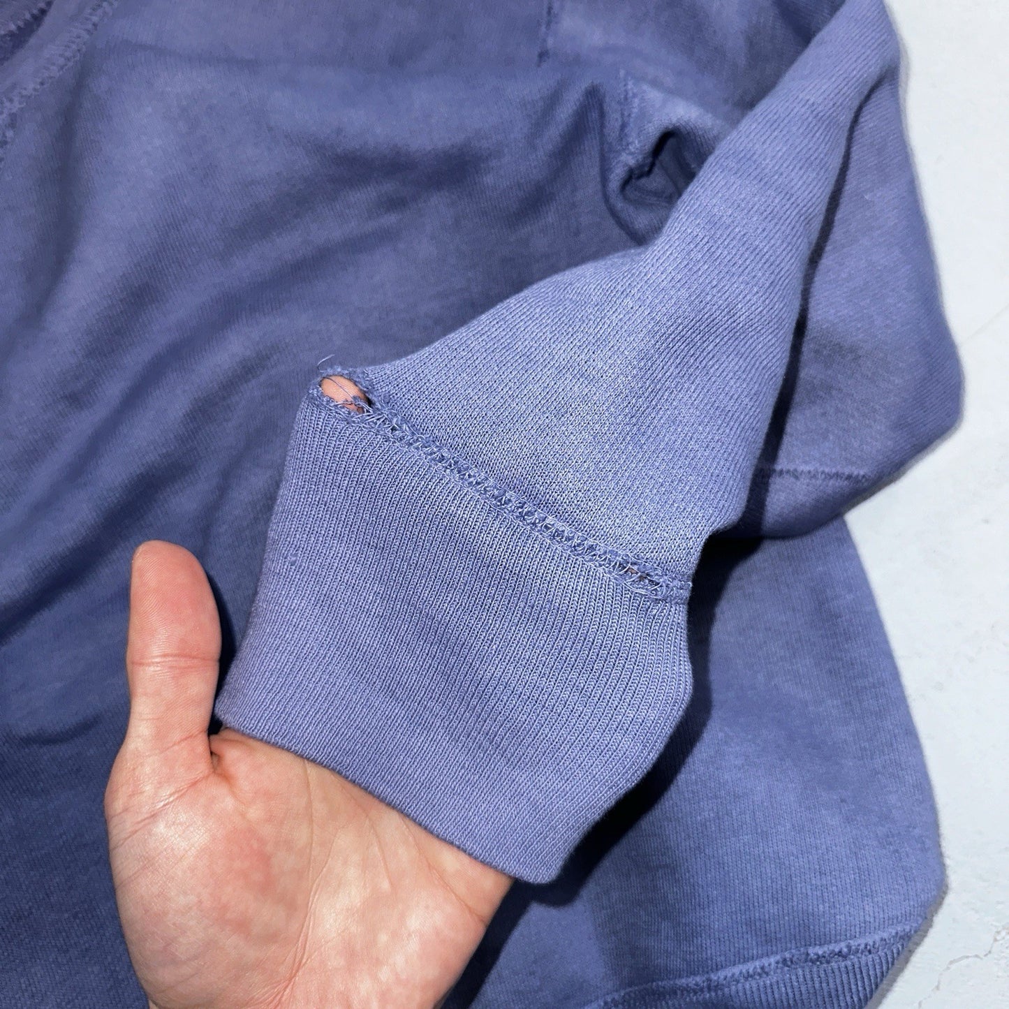 VTG Double V Sweatshirt 40s 50s 1940s Faded Blue Crewneck Boxy Rockabilly 1950s
