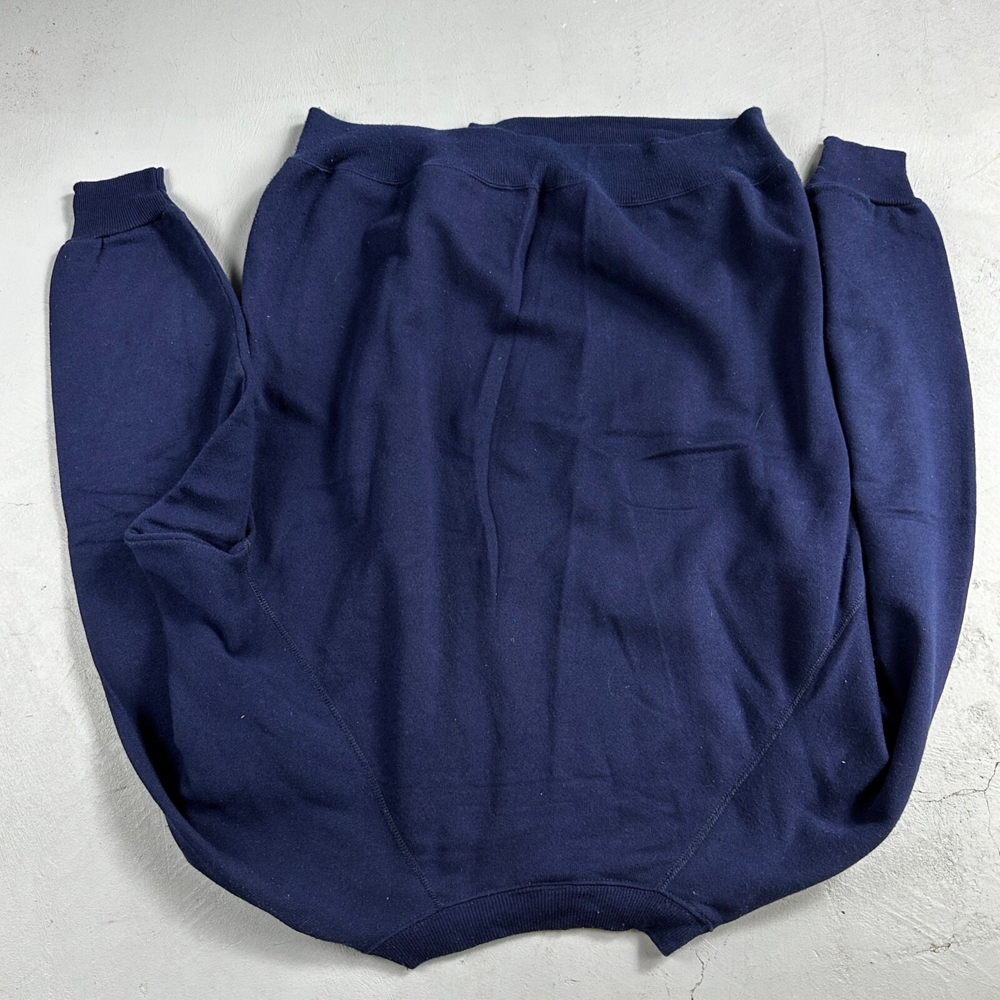 Hanes XL Blank Sweatshirt 90s VTG Crewneck USA Navy Blue Simple Basic Blank