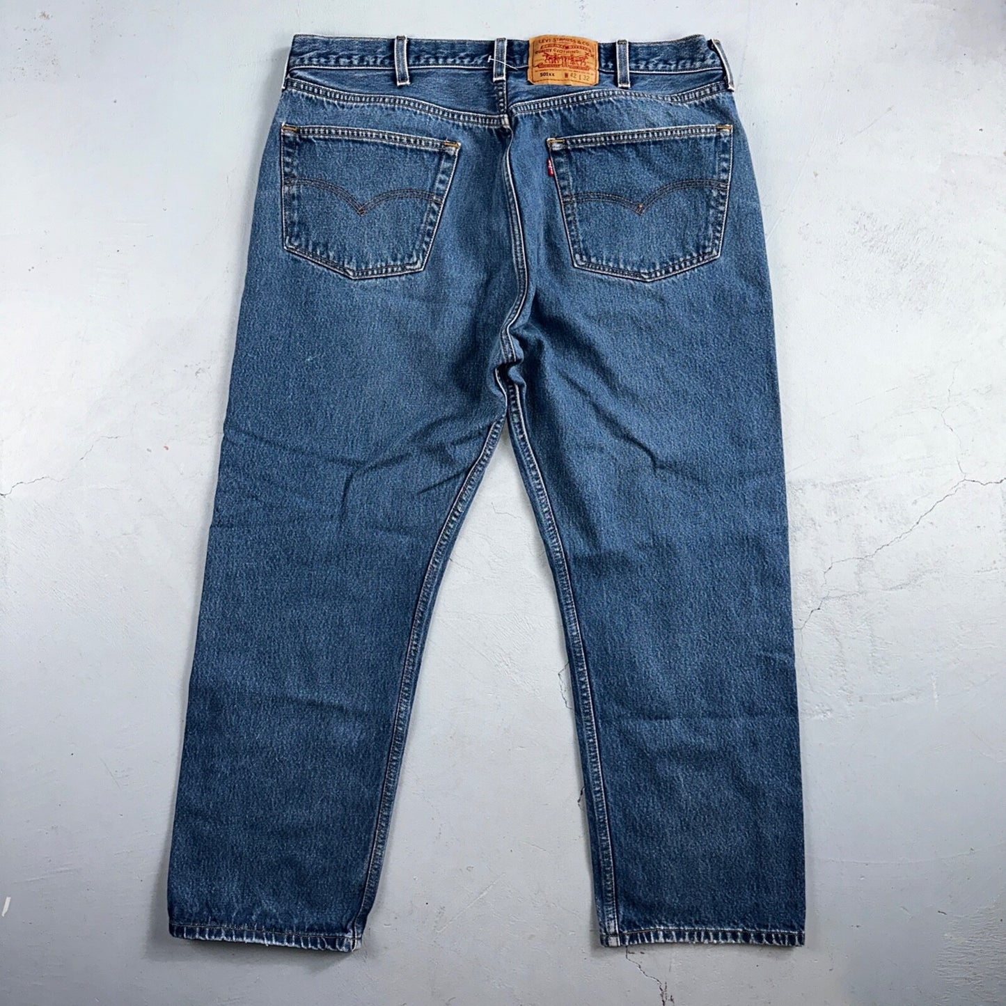 Levis 501 Vintage 90s USA XX Straight Leg Jeans Blue Med Wash 42x32 Act 38x27