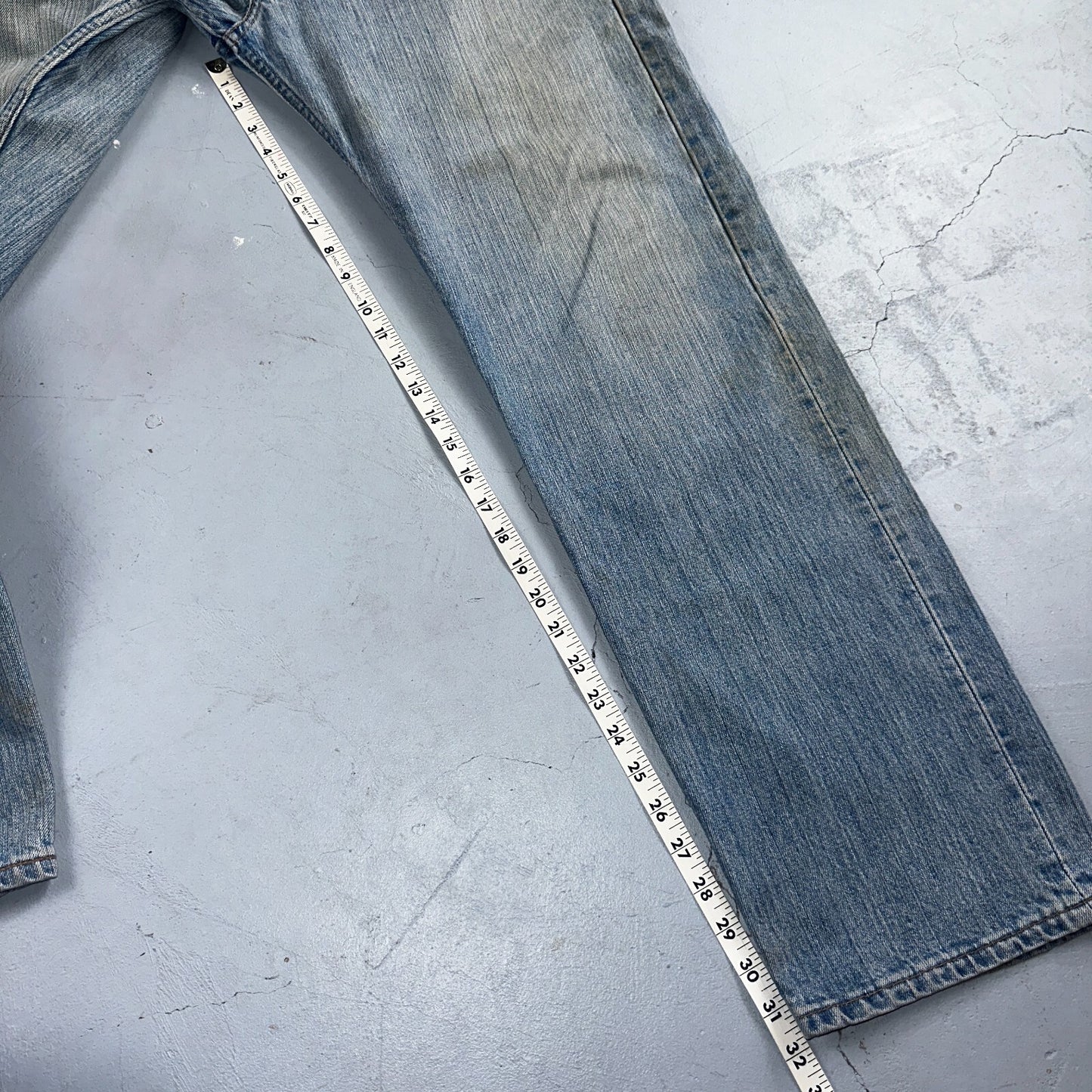 Levis 501 Vintage 90s USA XX Straight Leg Jeans Blue Light Wash 38x32 Act 36x32