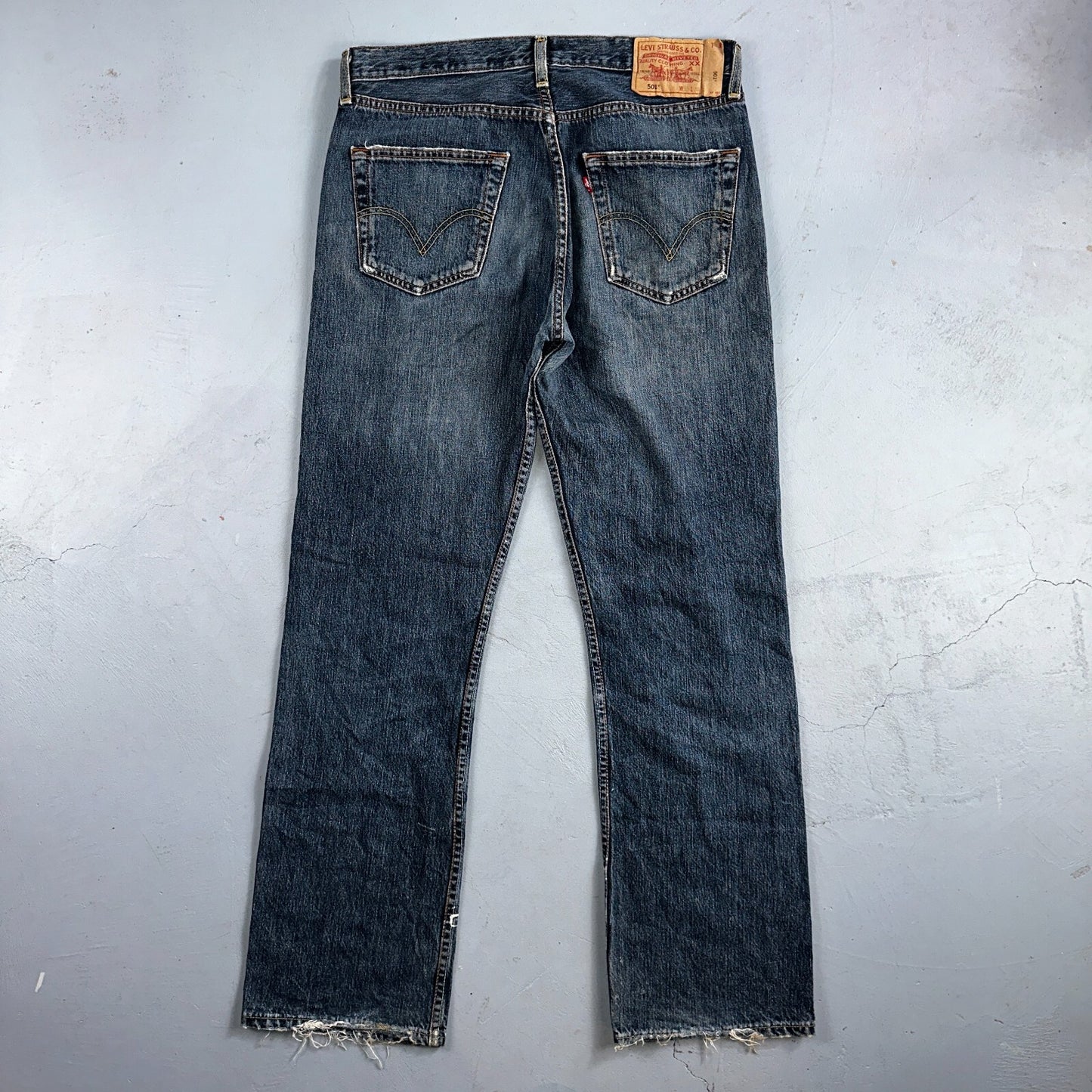 Levis 501 Vintage Y2K XX Straight Leg Jeans Blue Med Wash 33x32 Act 32x31