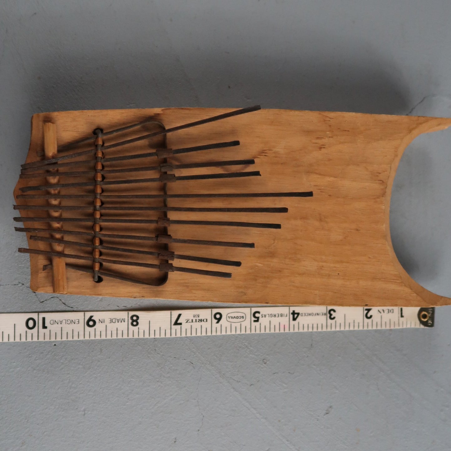 Vintage South African Instrument KALIMBA Hugh Tracey 10 Keys Wooden Thumb Piano