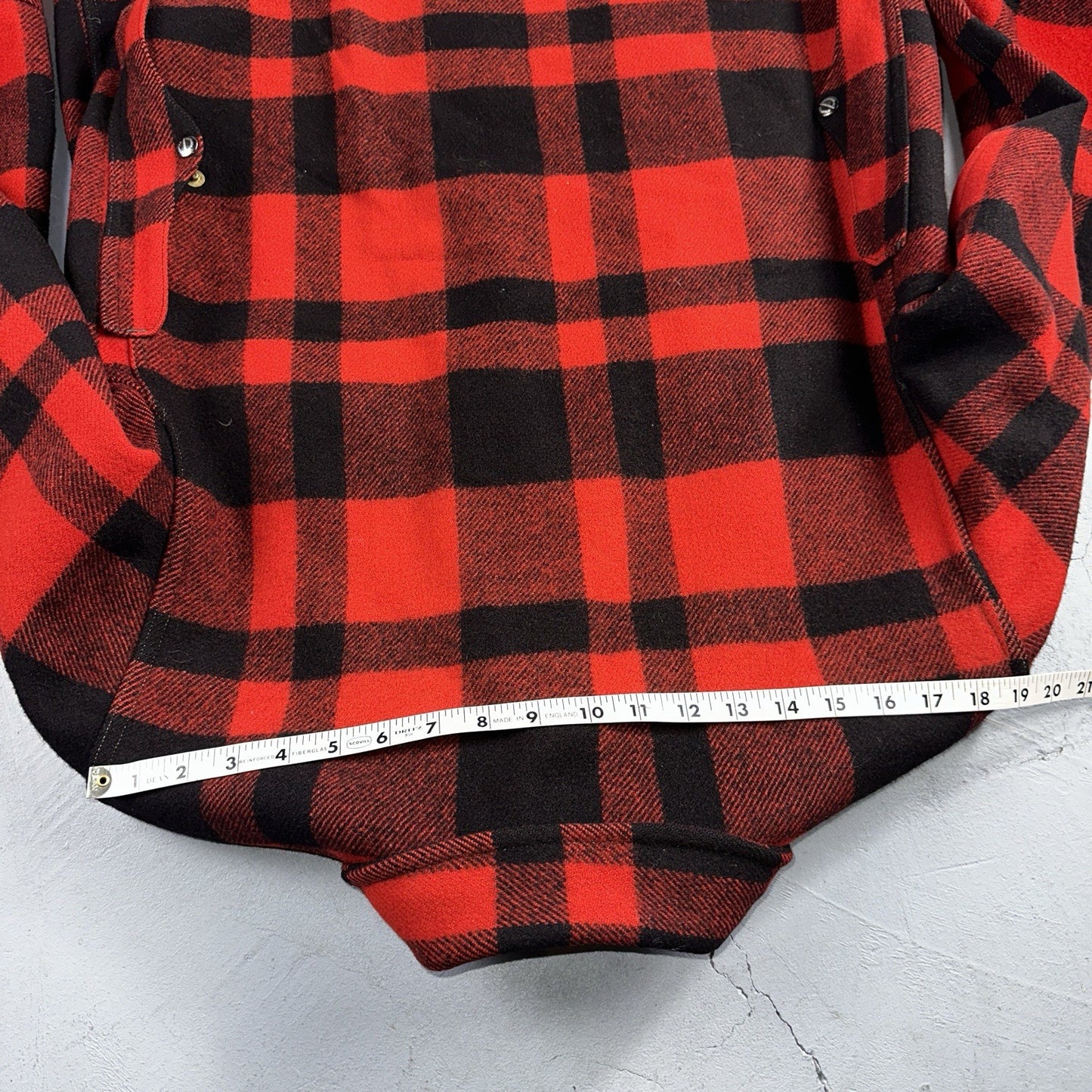 Filson Union 1940s Wool Mackinaw Cruiser Jacket Red Plaid VTG USA 40s 50s Rare