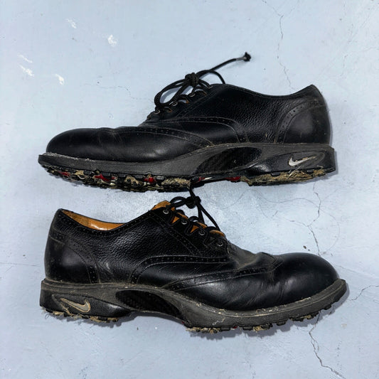 VTG Nike Kempshall Last Golf Shoes Mens 10 Black 90s 1998 Tiger Era Needs Clean
