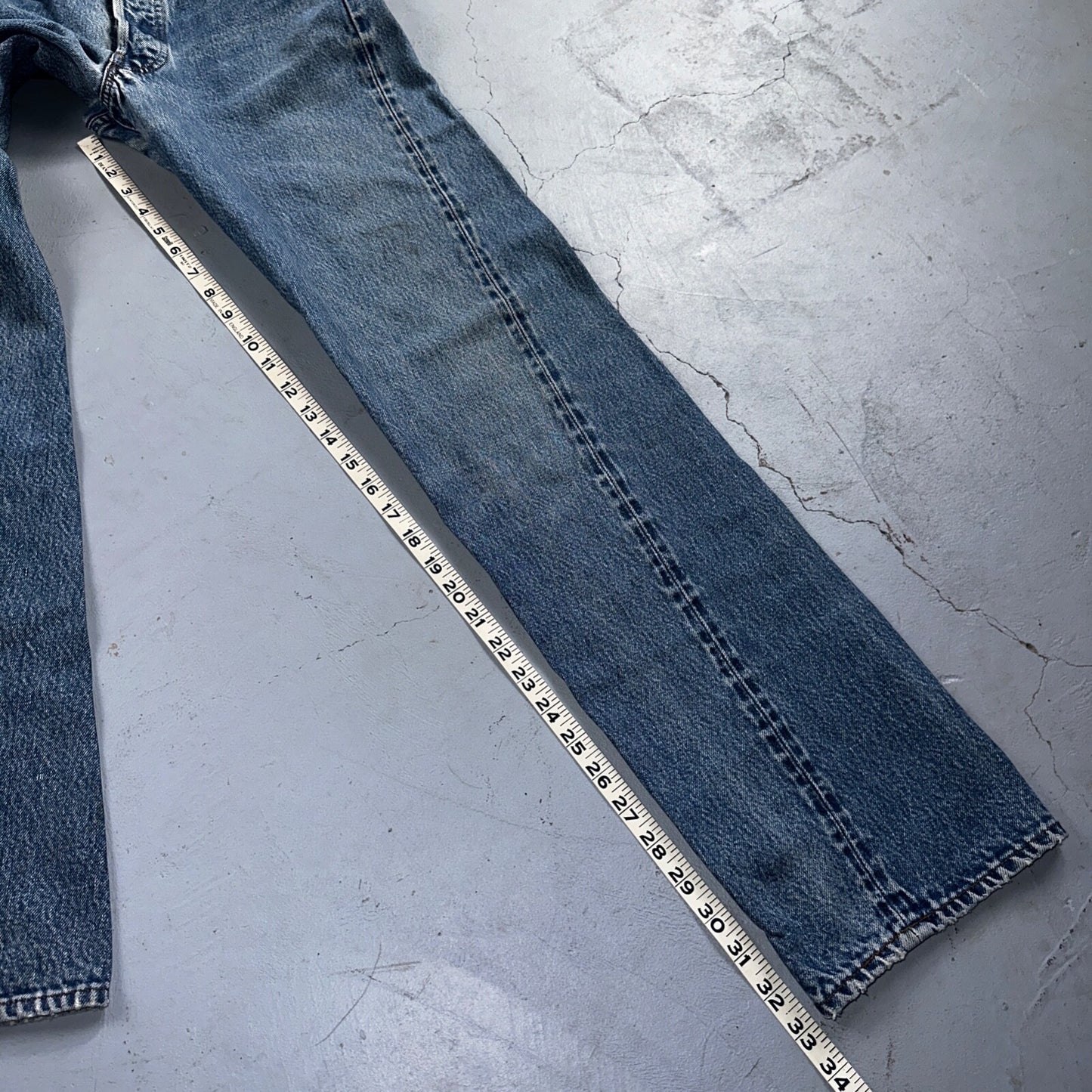 Levis 501 Vintage 80s Redline Selvedge USA XX Jeans Light Wash Stained Act 28X33