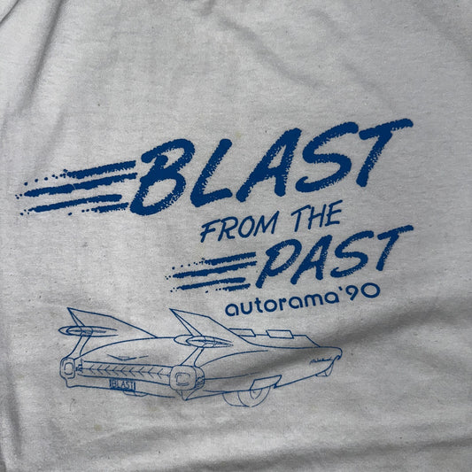Blast For The Past Jerzees 80s VTG T Shirt Car Back To Future 1980s Graphic Art