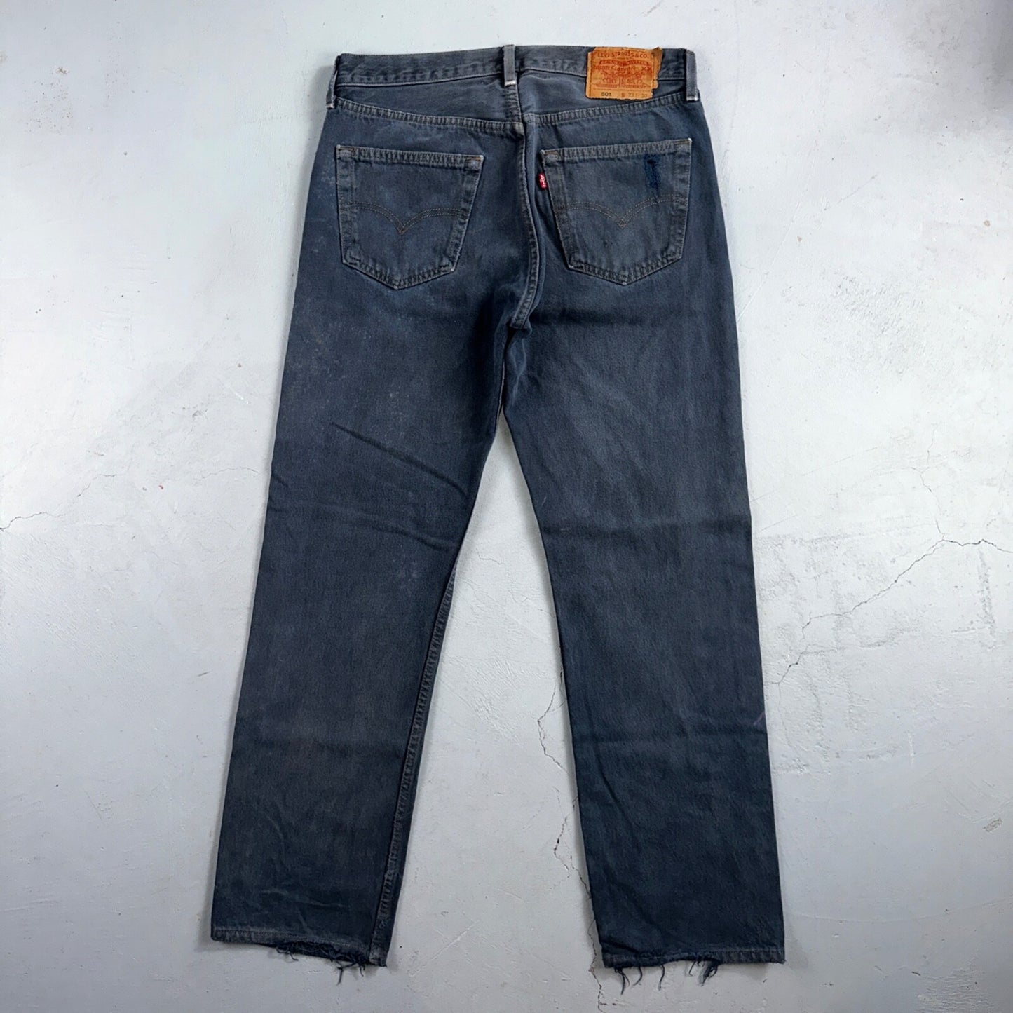 Levis 501 Vintage 90s USA XX Straight Leg Jeans Blue Overdyed 33x30 Act 32x29