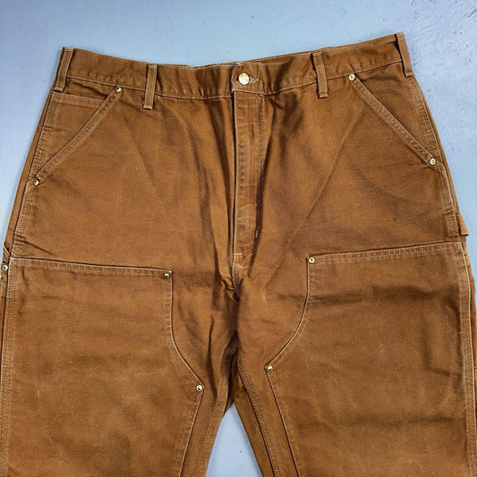 Carhartt VTG Double Knee Carpenter Pants USA B01 Brown Y2K 2014 Act 36x32