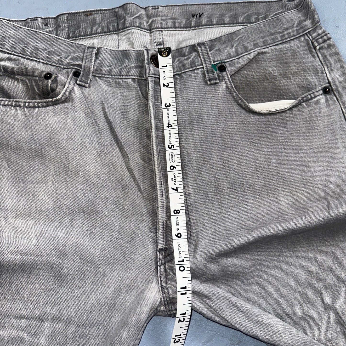 Levis 501 Vintage 90s USA XX Straight Leg Jeans 35x36 Gray Light Wash Act 34x34