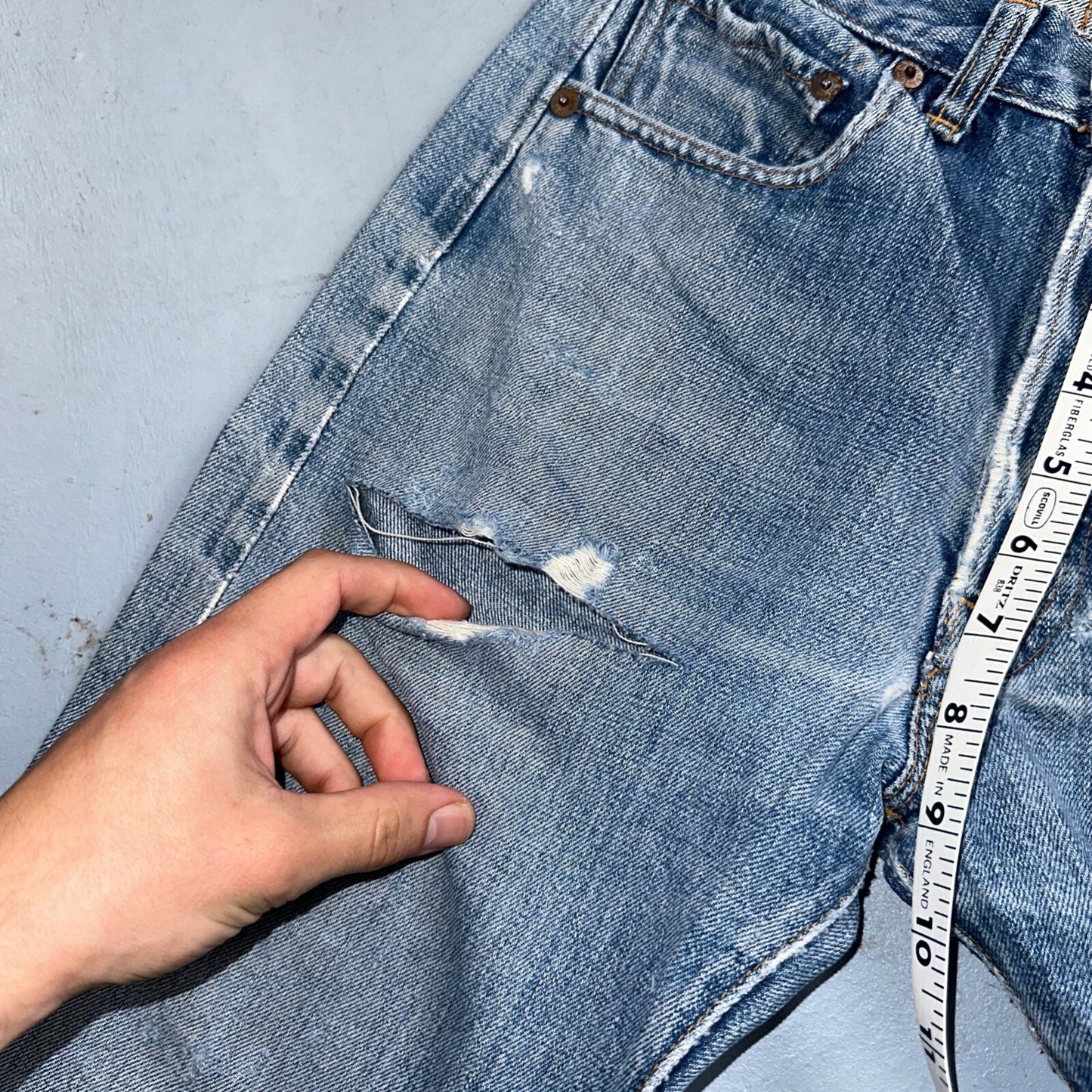 Levis 501 Big E Vintage 60s Redline Selvedge USA XX 1960s Jeans 28x34 Act 25x30