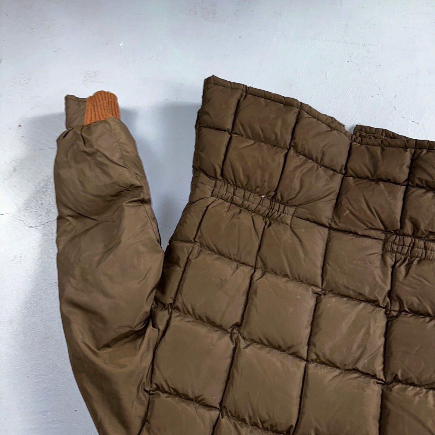 Vintage Tempco Goose Down Insulated Puffer Jacket Brown Size 14 USA 1970s 70s