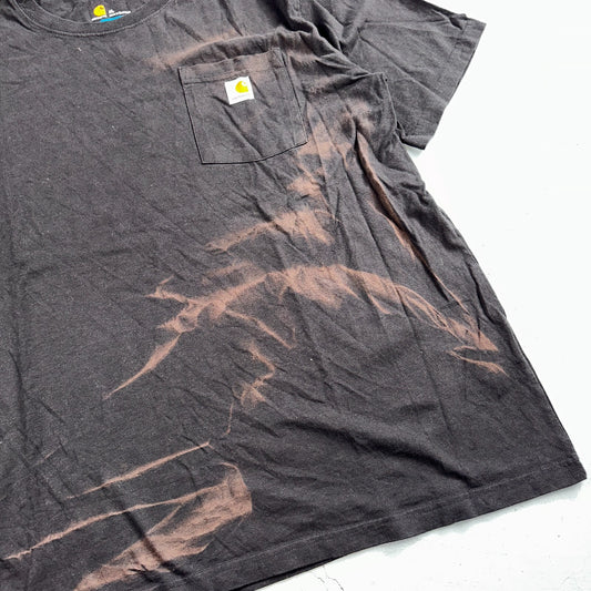 Carhartt 103296 Relaxed Fit Pocket T-Shirt Mens XL Black Thrashed Bleached Worn