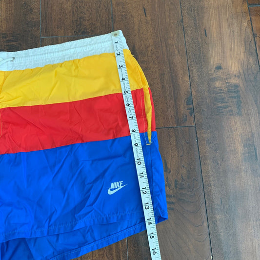 Vintage Nike Running Shorts Pants Blue Tag Swim Jordan 80s Basic Rainbow Colors