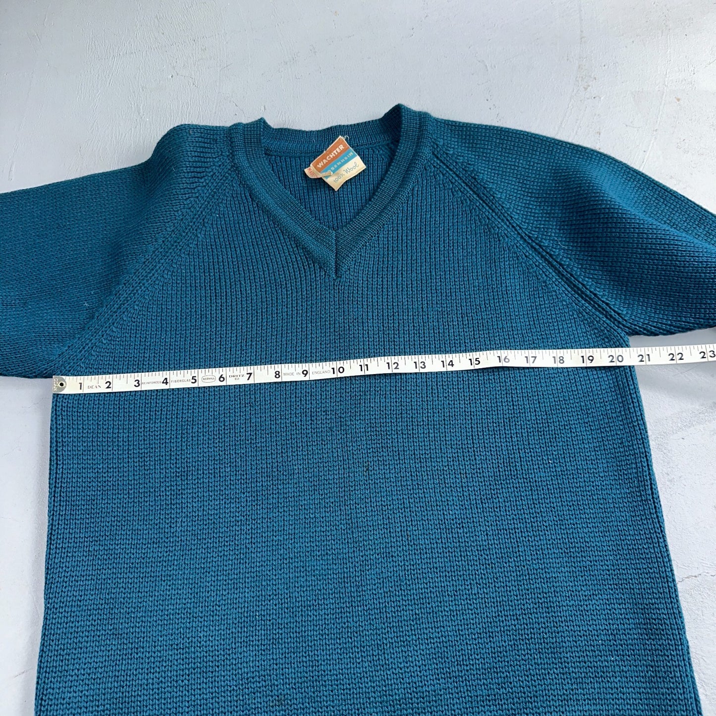 Western Germany VTG Wachter Rosenheim 100% Wool Knit Sweater Rockabilly 60s 70s