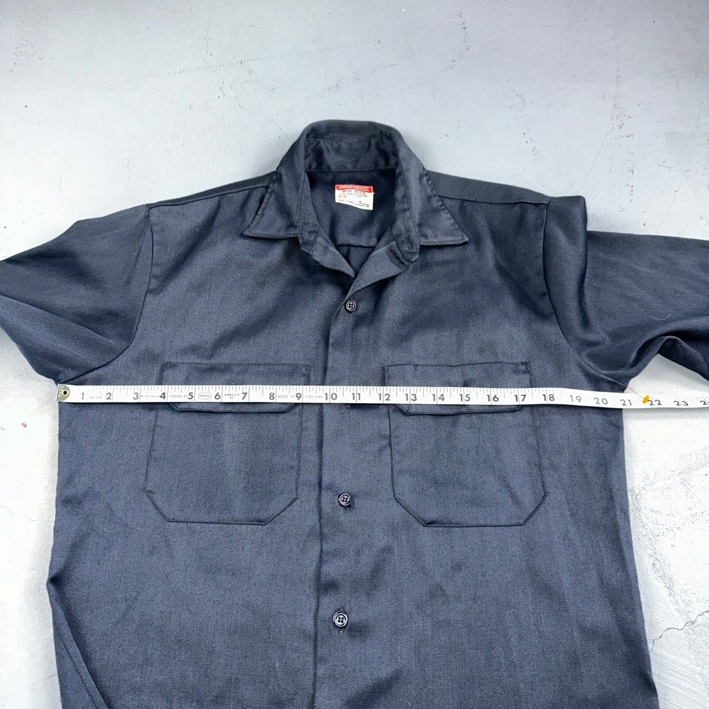 Vintage Penneys Big Mac Shirt Dark Navy Blue 70s 1970s 50/50 JC Penney