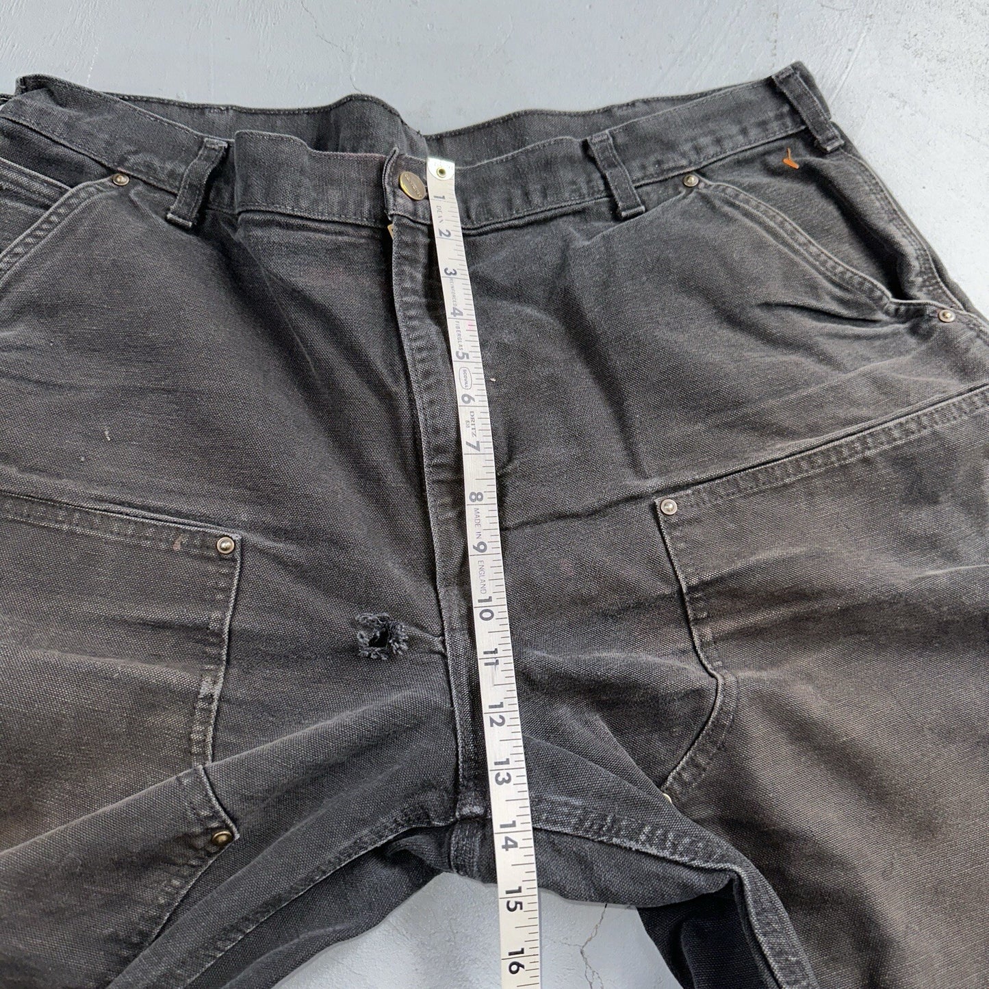 Carhartt VTG Double Knee Carpenter Pants Mexico B01 B136 BLK Black Act 40x32