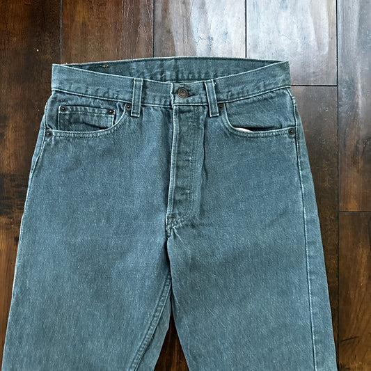 VTG 90s Levis 501 Button Fly 29x32 USA Tag Jeans Straight Wash Blue XX Act 28x30
