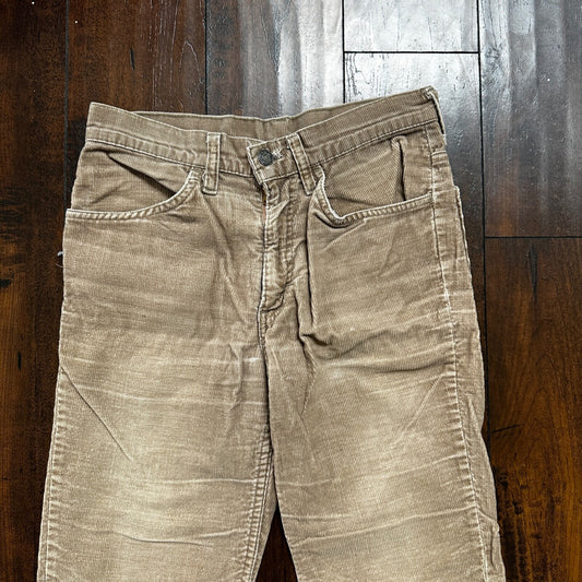 VTG Levi's 684 Corduroy Pants Bell Bottom USA 28x29 Boot Cut 1970s 70s Brown