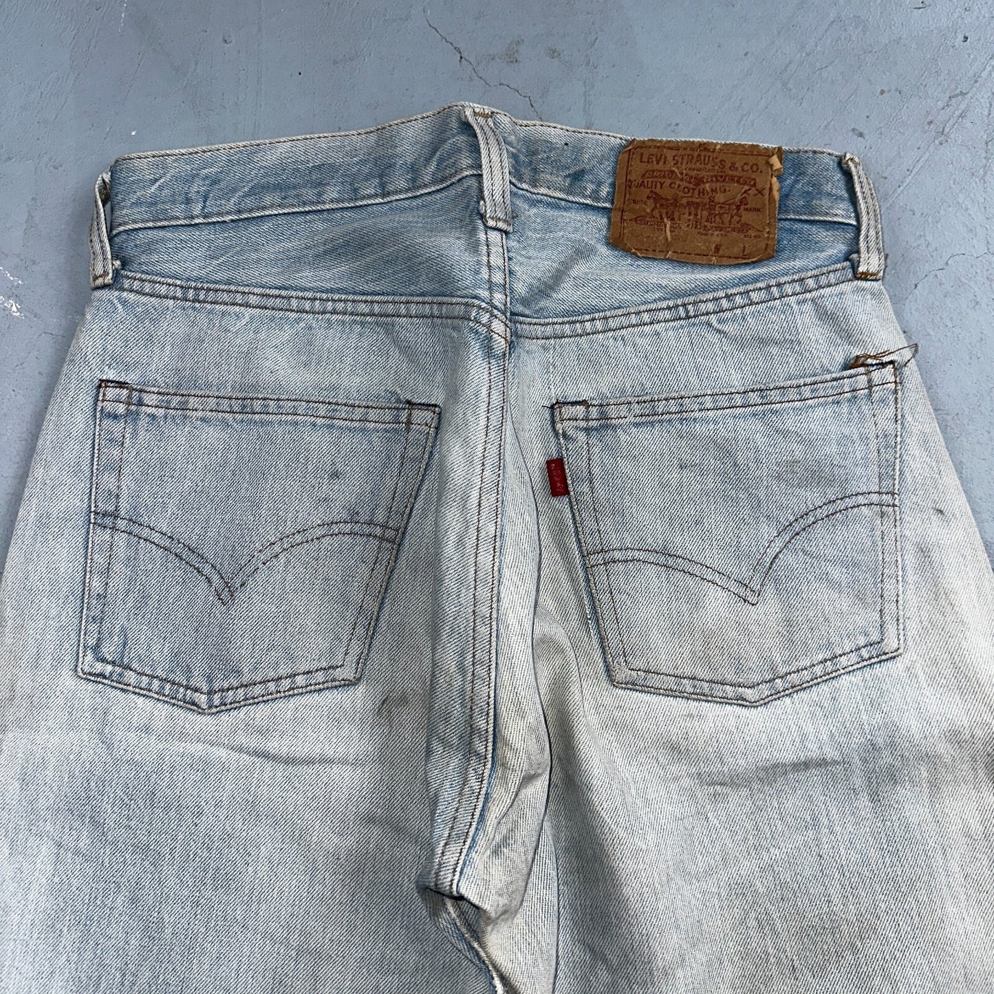 Levis 501 Vintage 80s Redline Selvedge USA XX Jeans Light Wash 1980s Act 29x30
