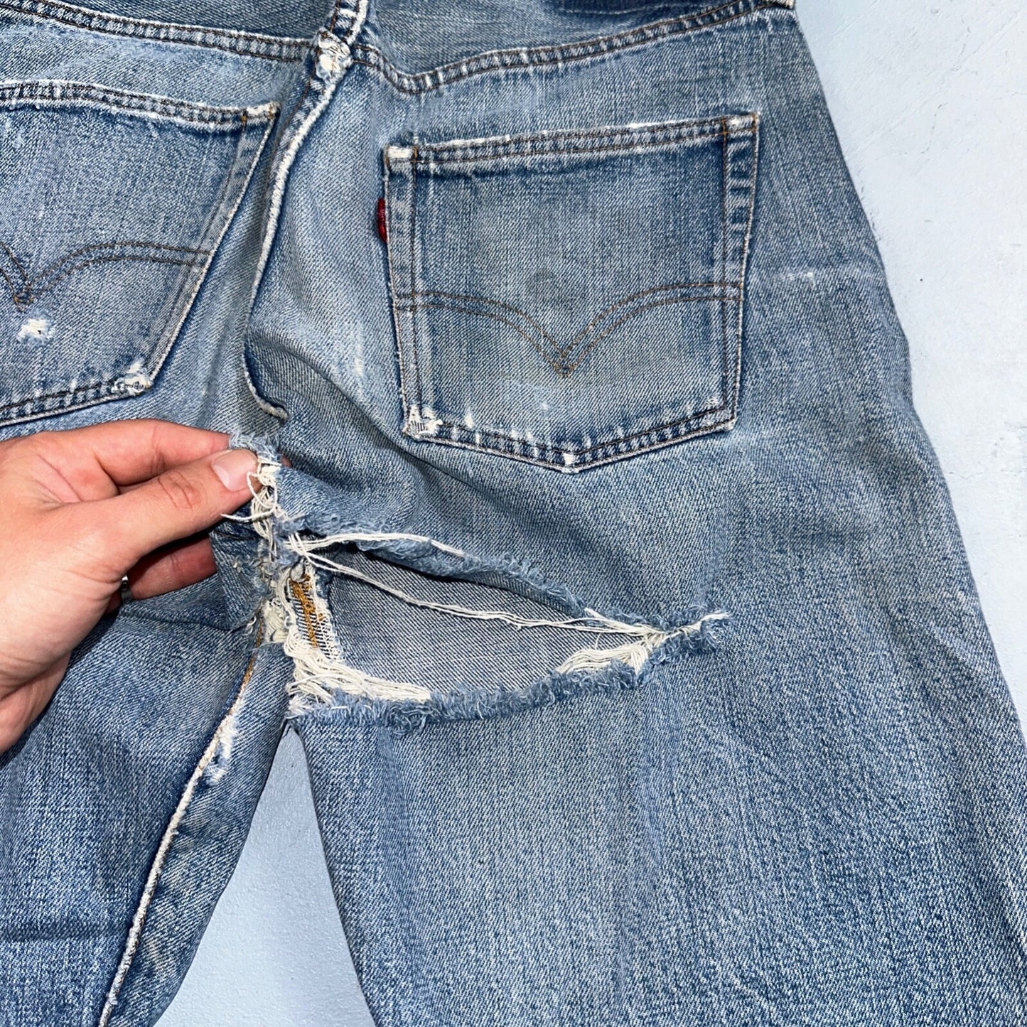 Levis 501 Big E Vintage 60s Redline Selvedge USA XX 1960s Jeans 66 Act 28x28