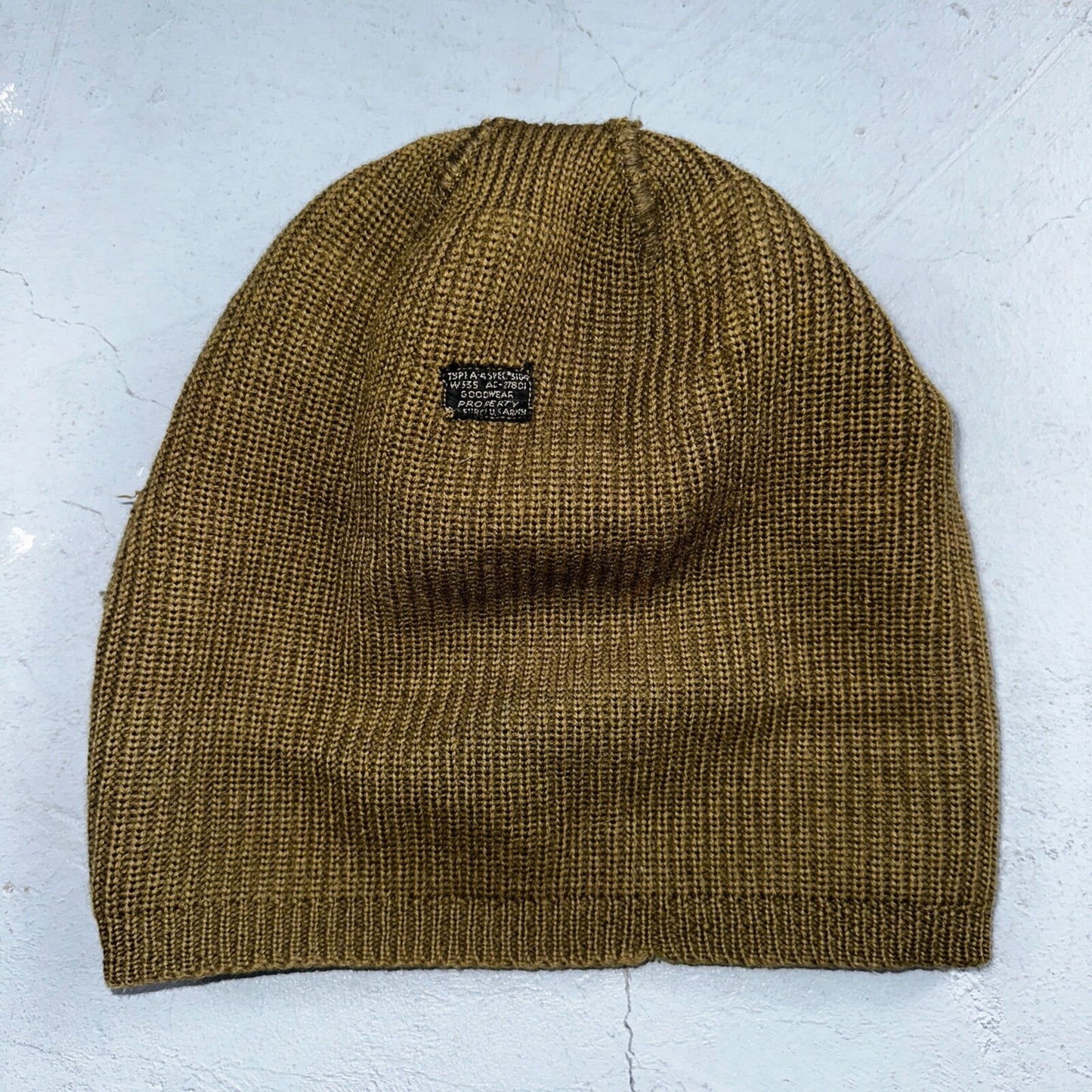 Vintage WWII Watch Cap Hat A-4 Rare Green Air Force Army 40s 50s Military A4 WW2