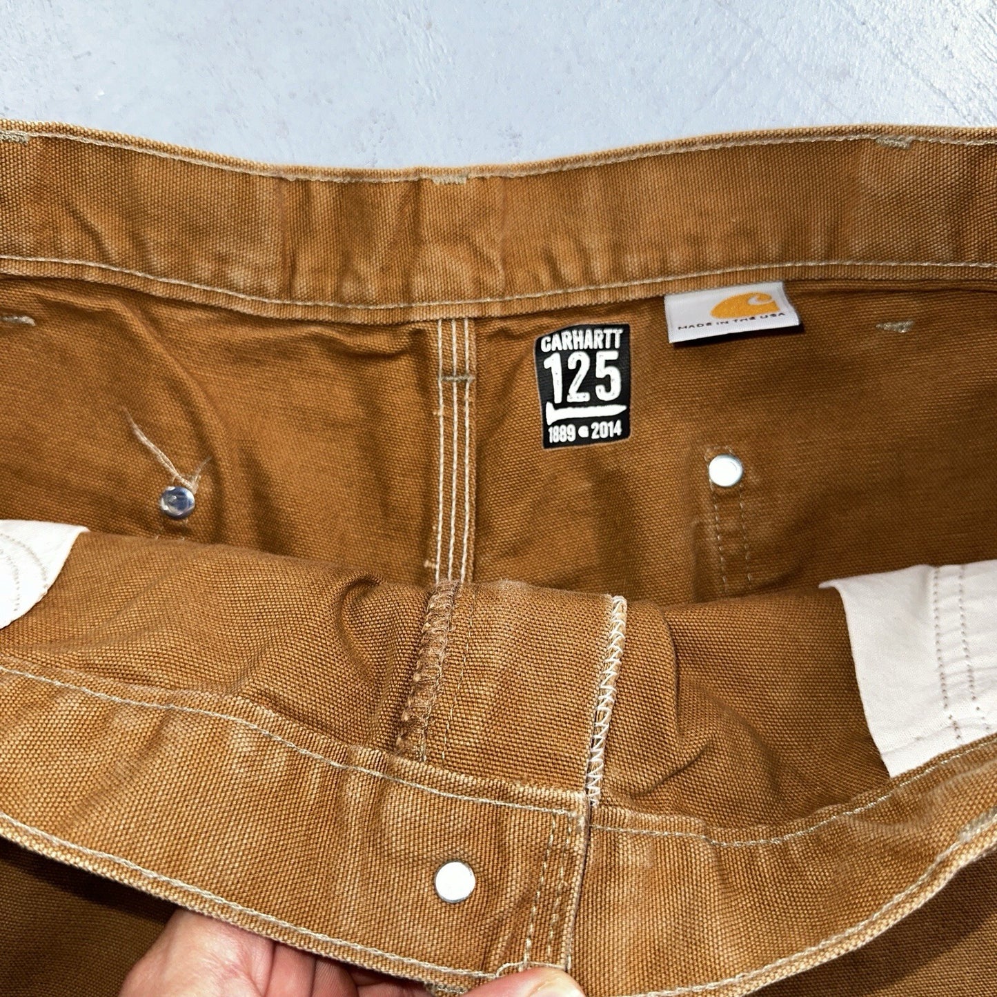 Carhartt VTG Double Knee Carpenter Pants USA B01 Brown Y2K 2014 Act 36x32