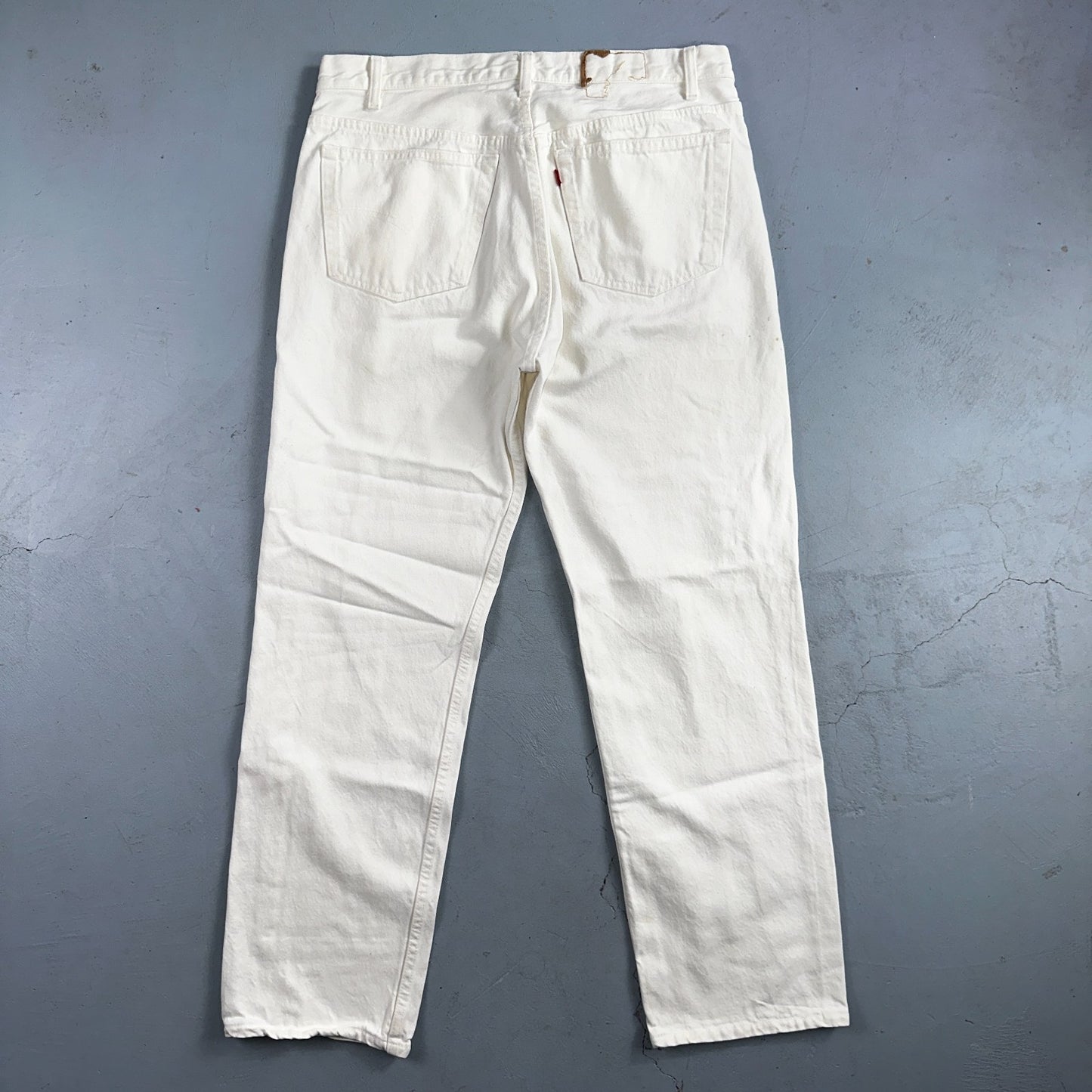 Levis 501 Vintage 80s USA XX Straight Leg Jeans White Light Wash 38x32 Act 35x31
