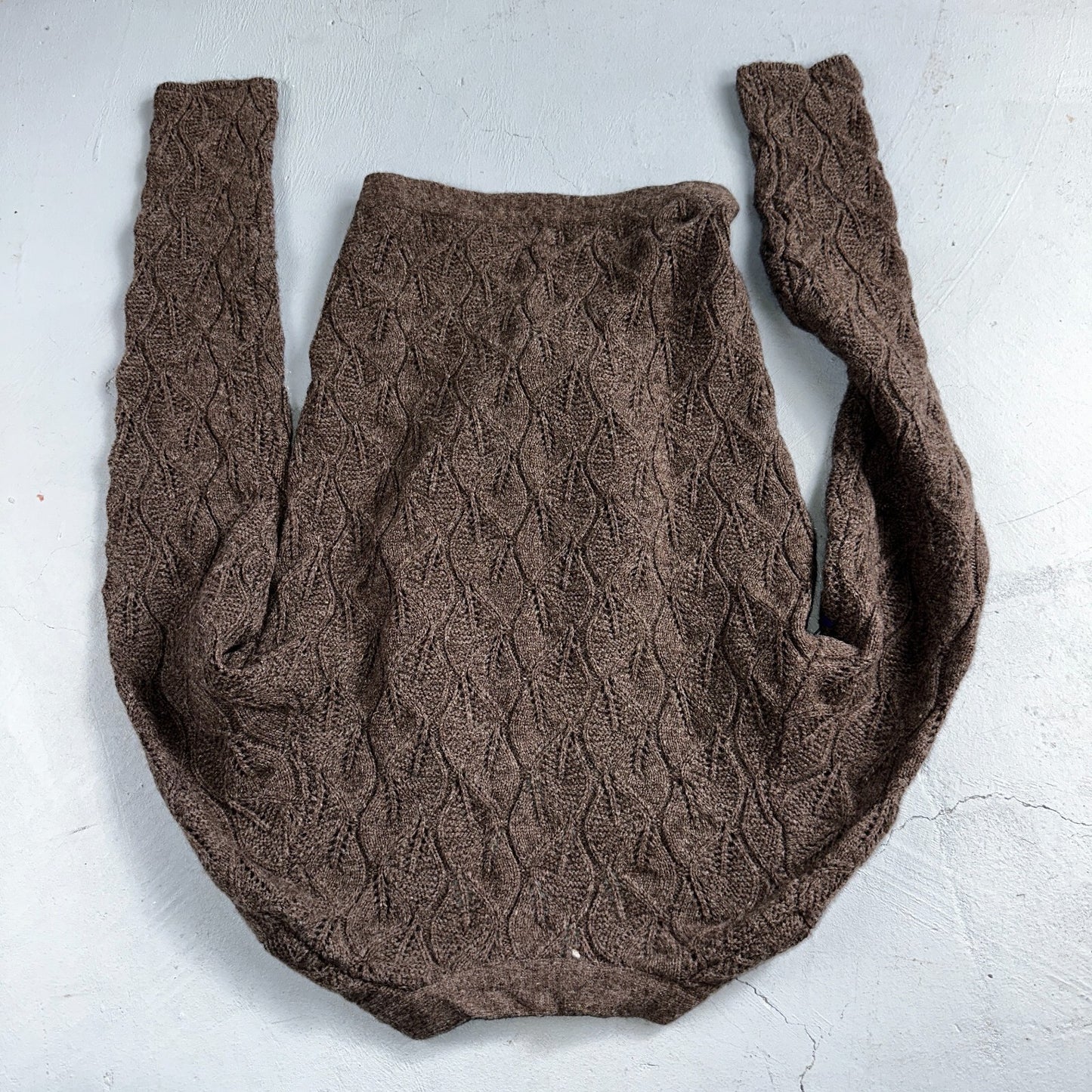 Vince Wool Cashmere Sweater Size XS Brown Cardigan Alpaca Chunky Knit