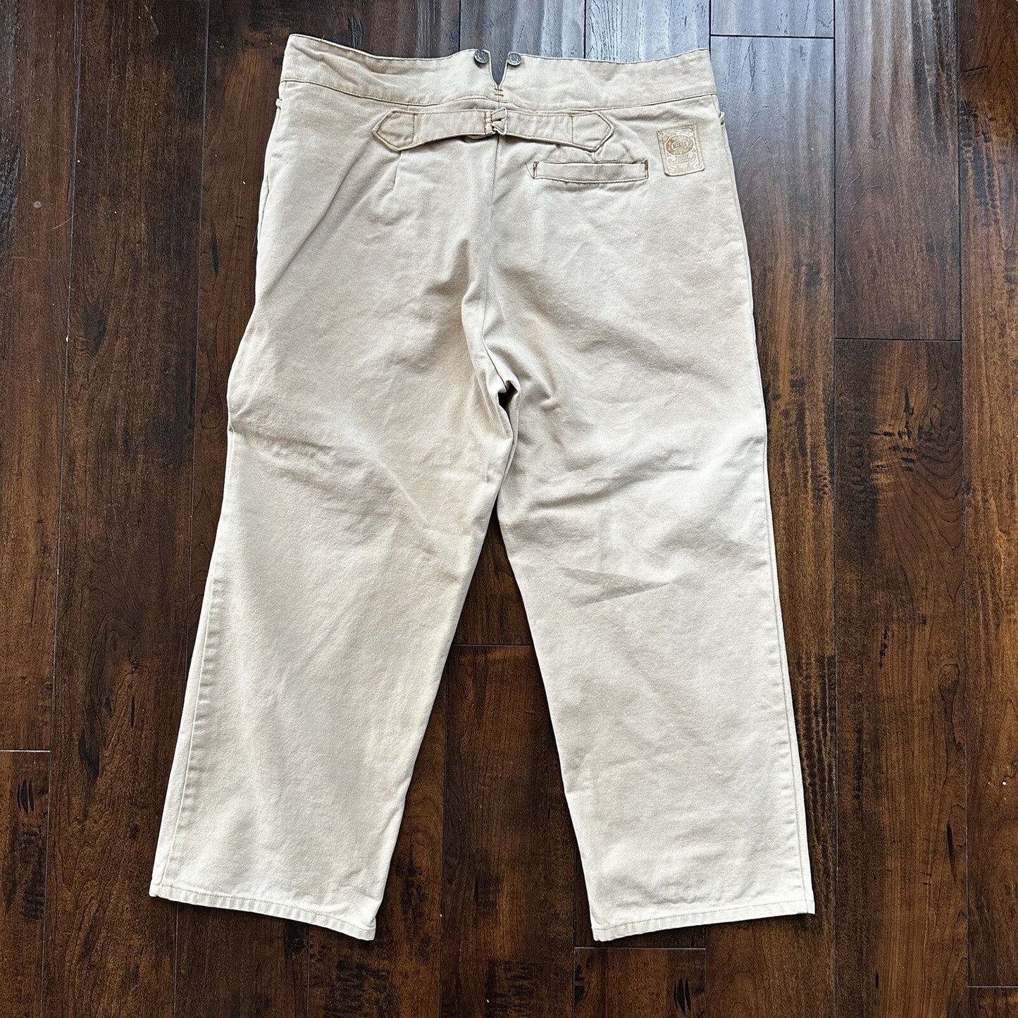 VTG Mens Frontier Maker USA Outdoor Pants Buckleback Cowboy 40 Tan Western