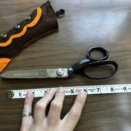 WISS Pinking Scissors Shears Newark NJ Pat 1959190-1965443 Sewing Zig Zag Vtg