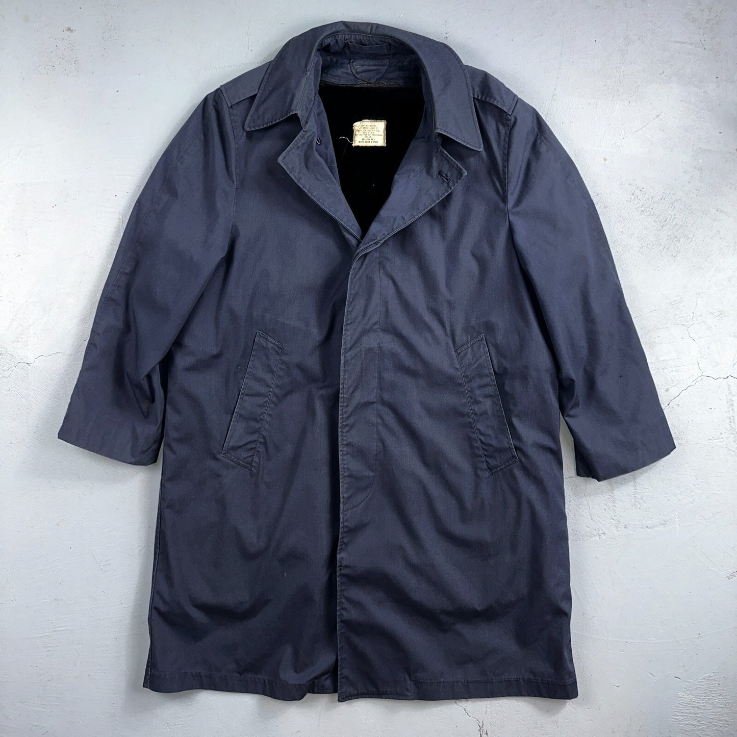 1970s VTG US Air Force Trench Coat 40s Blue All Weather Removable Liner 3556