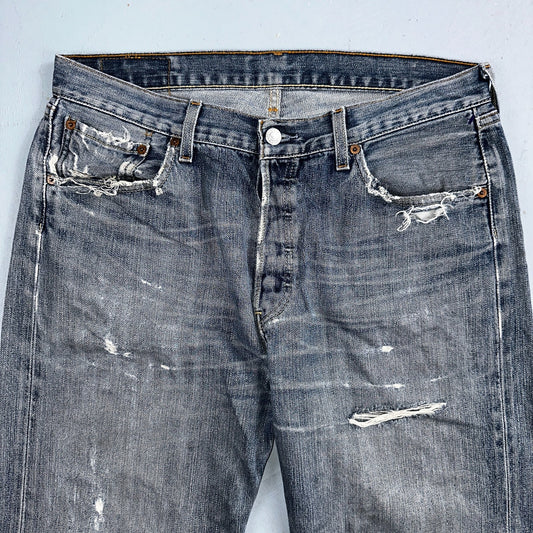Levis 501 Vintage Y2K XX Straight Leg Jeans Blue Med Wash 34x36 Act 33x30